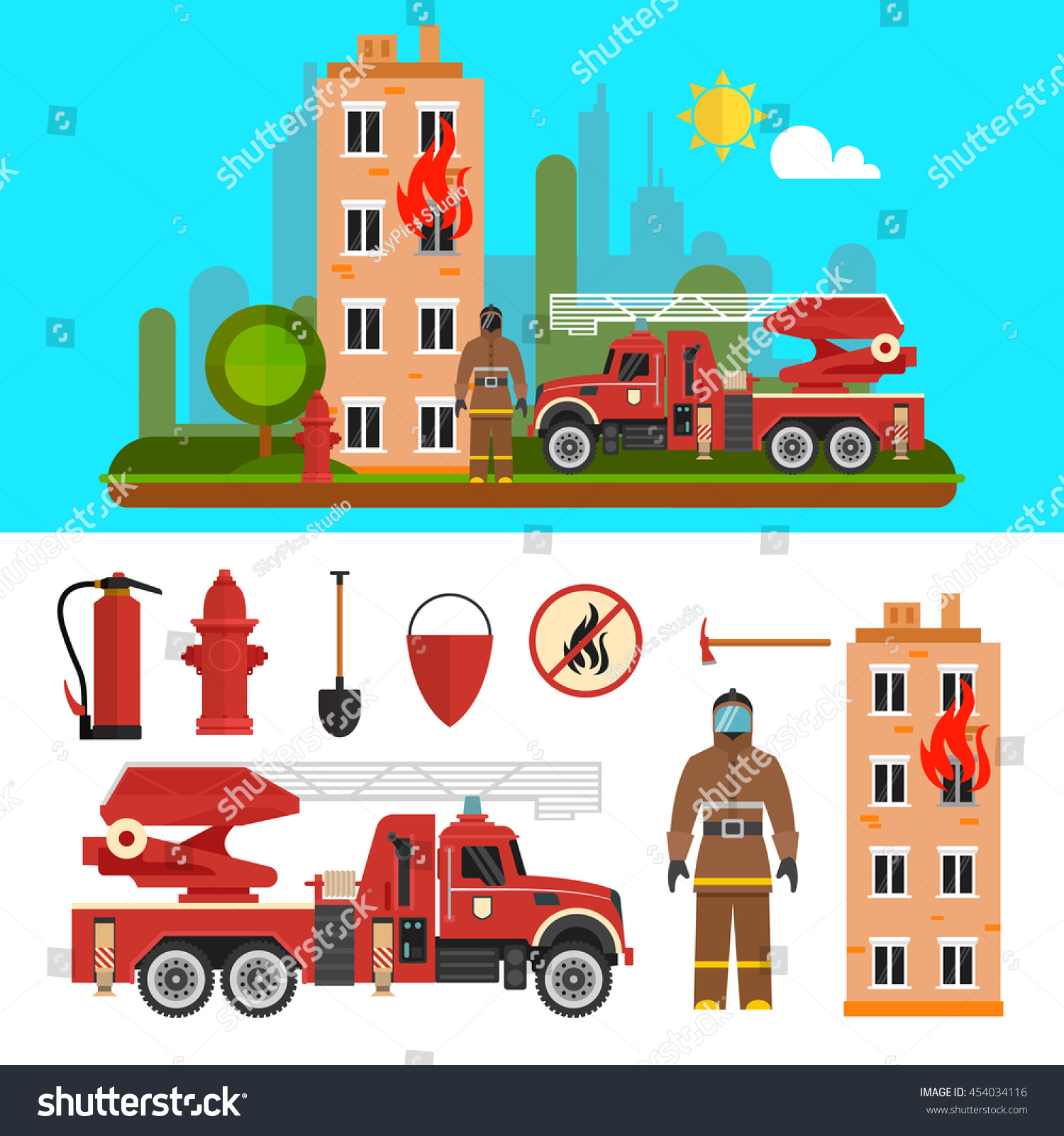 Пожарная станция шаблон