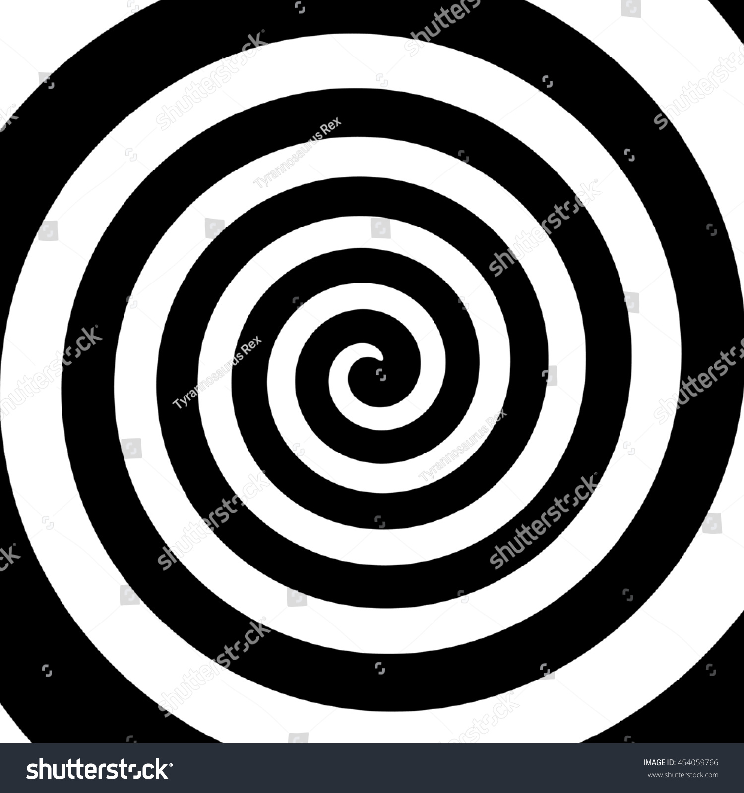 Black White Hypnotic Spiral Vortex Stock Illustration 454059766 ...