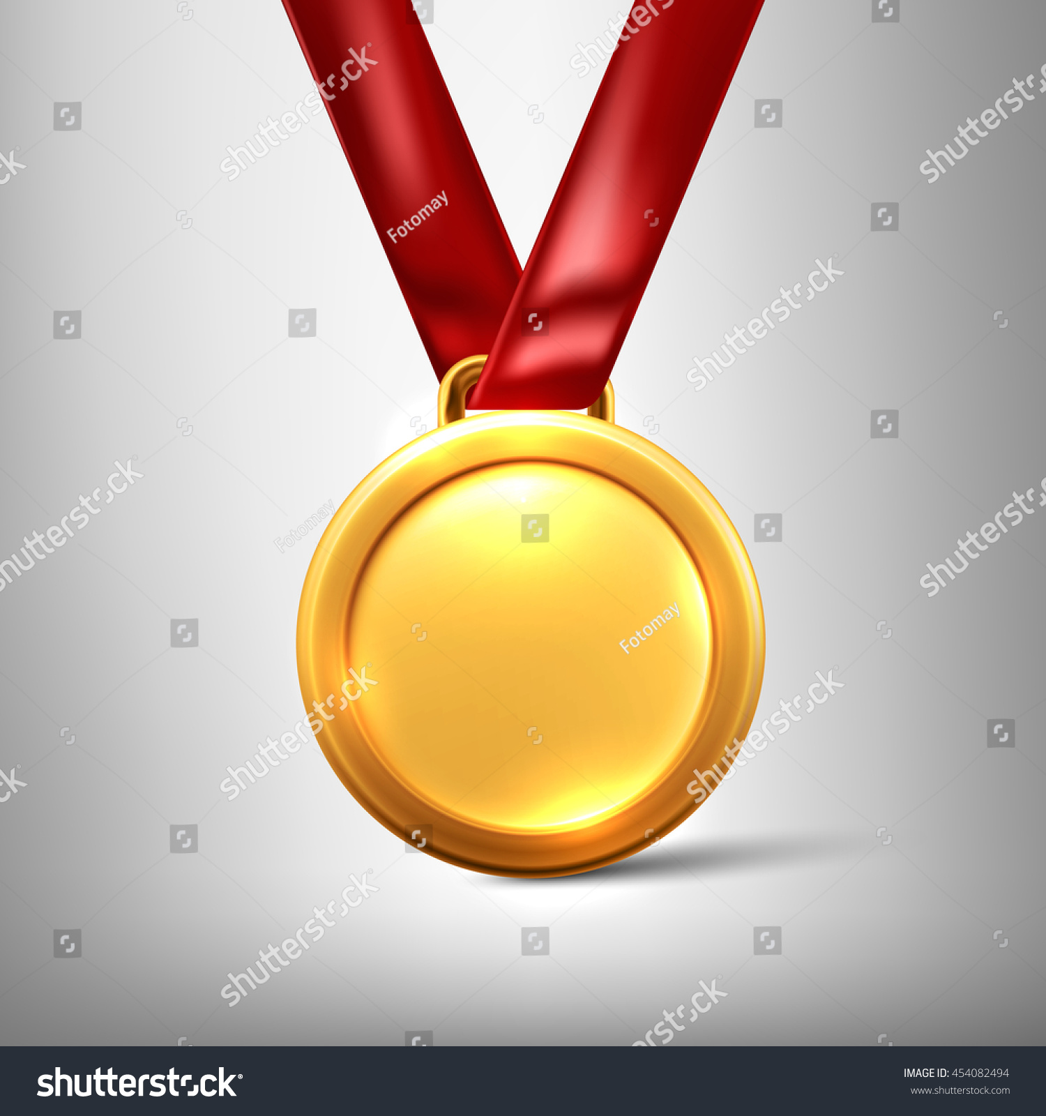 Gold Medal Isolated On Grey Backgroundvector Stock Vector (Royalty Free ...