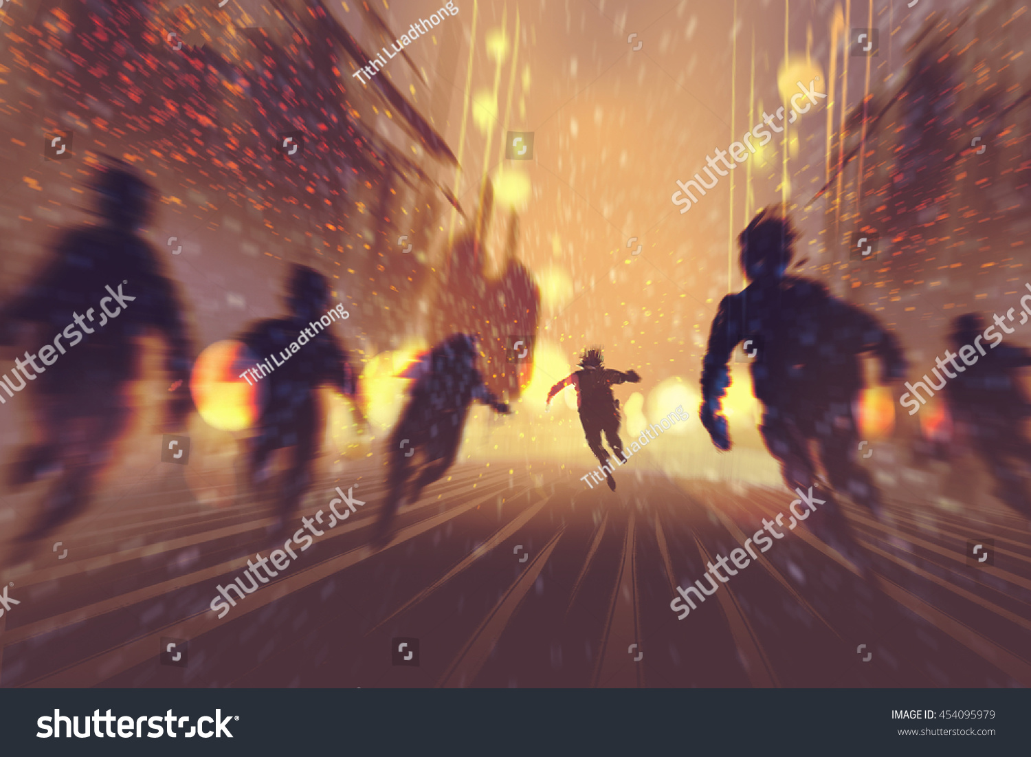 24.987 People <b>run</b> <b>away</b> Gambar, Foto Stok & Vektor Shutterstock.