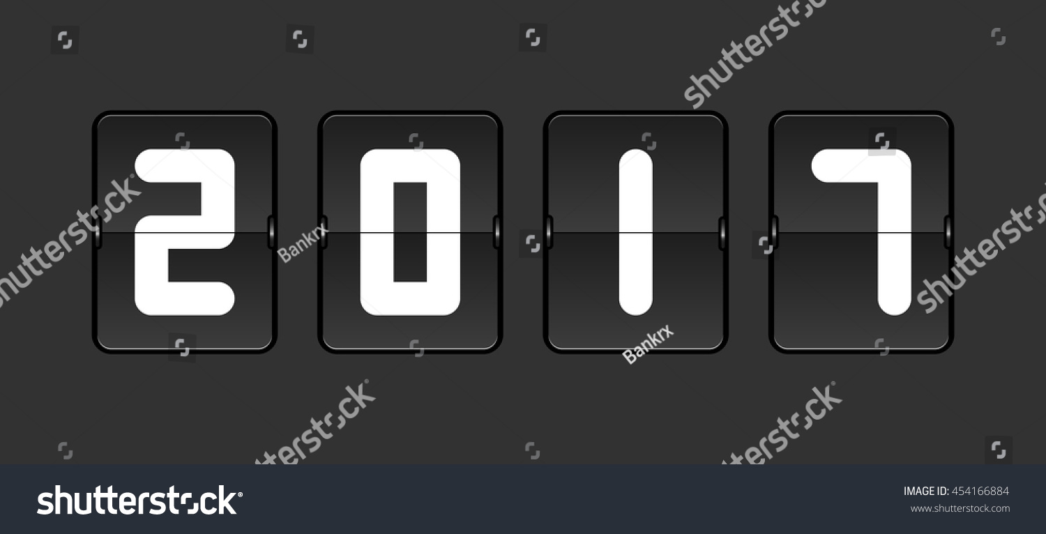 2017 Digital Flip Number Score Board Stock Vector (Royalty Free ...