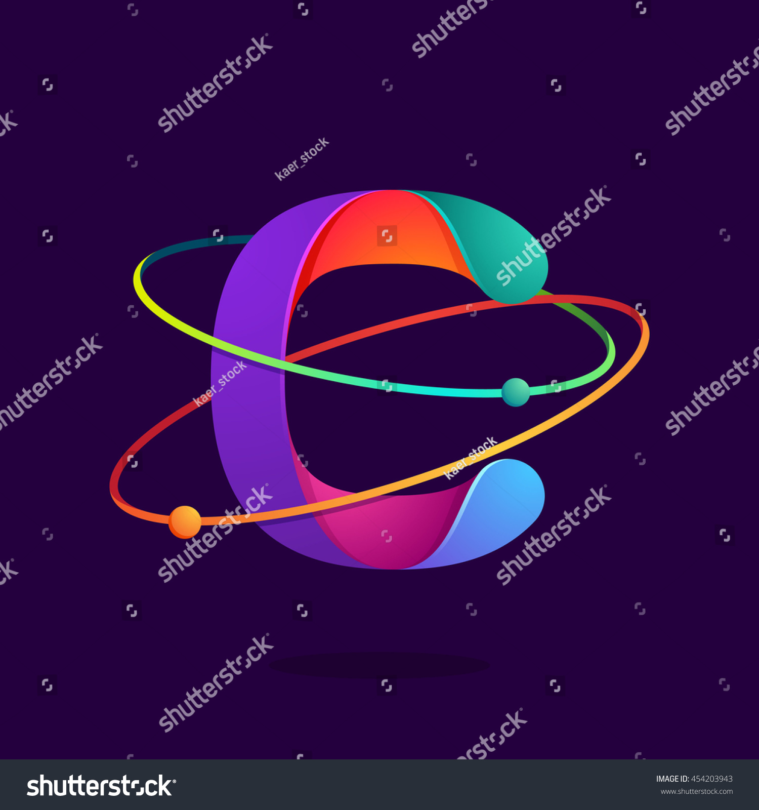 Letter C Logo Atoms Orbits Lines Stock Vector (Royalty Free) 454203943 ...
