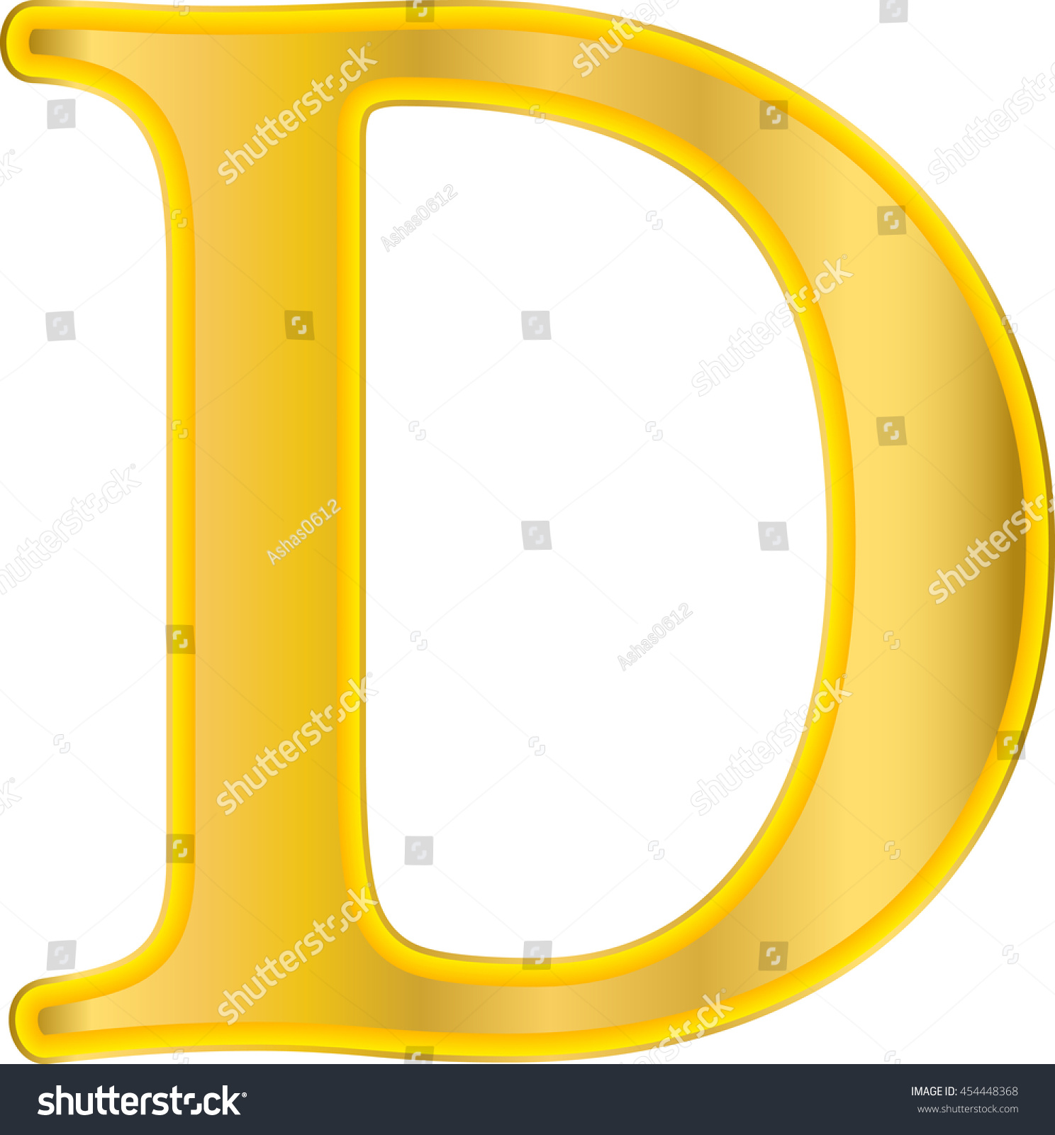 English Alphabet Metal Gold Education Gold Stock Vector (Royalty Free ...