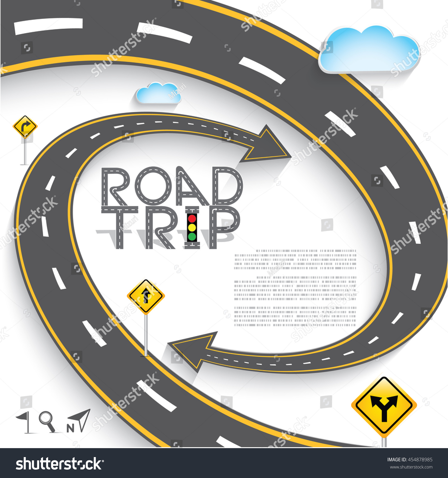 Design Road Street Template Background Words Stock Vector (Royalty Free ...