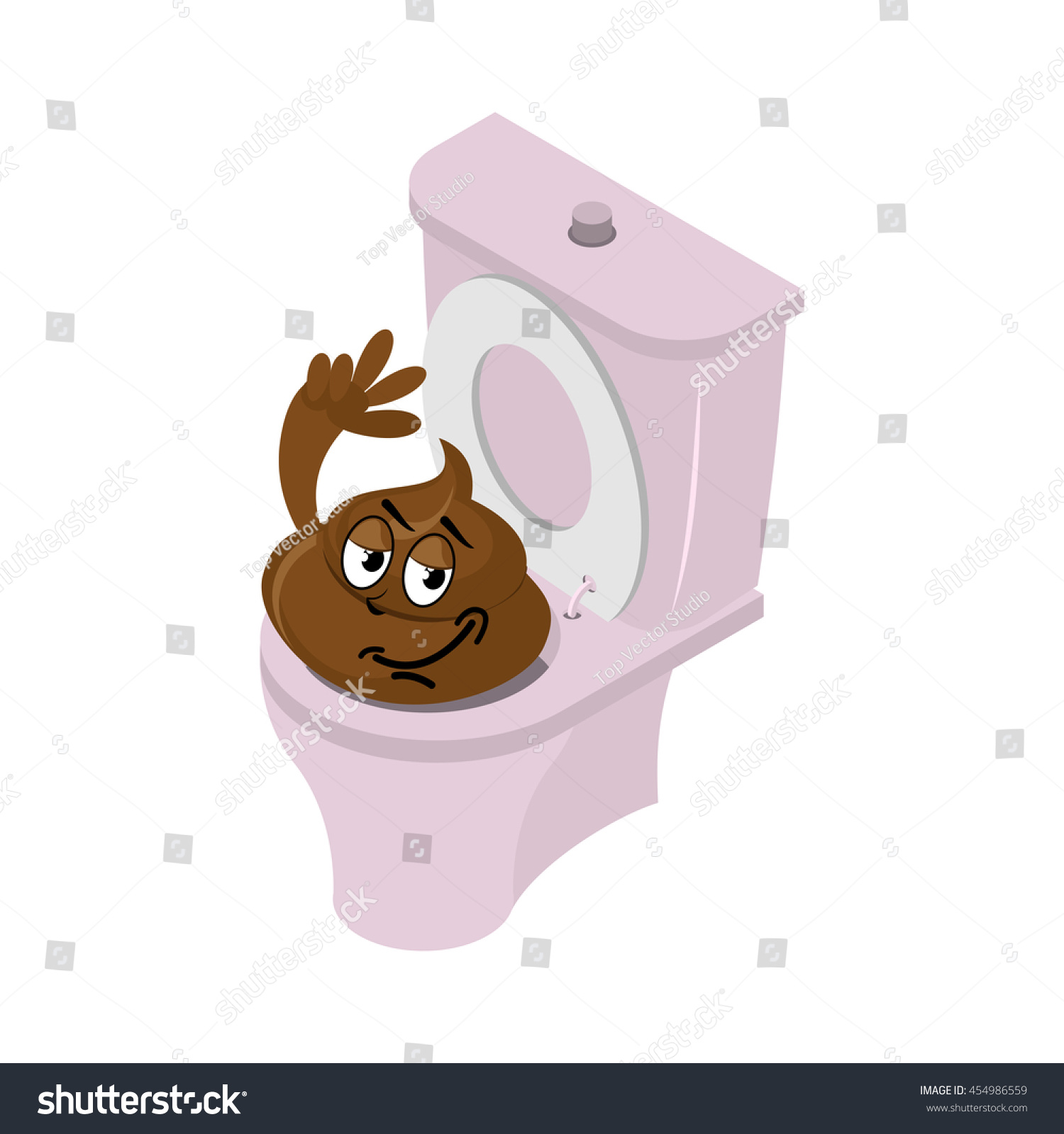 Funny Shit Toilet Comic Turd Closet Stock Illustration 454986559 ...