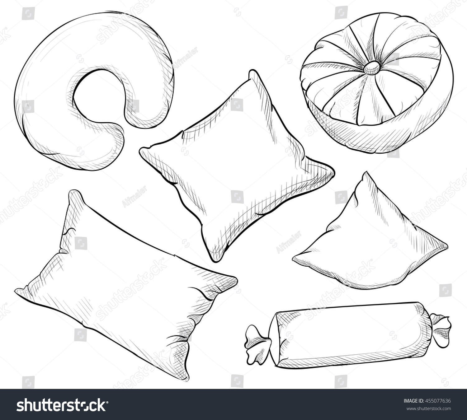 Эскиз декоративной подушки
