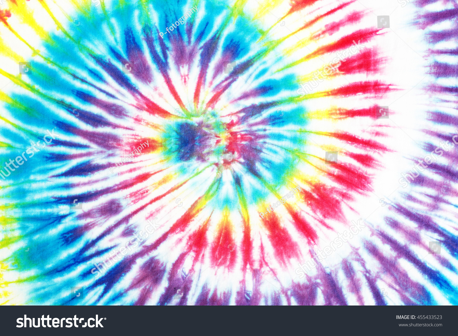 Colourful Spiral Tie Dye Pattern Abstract Stock Photo 455433523 ...