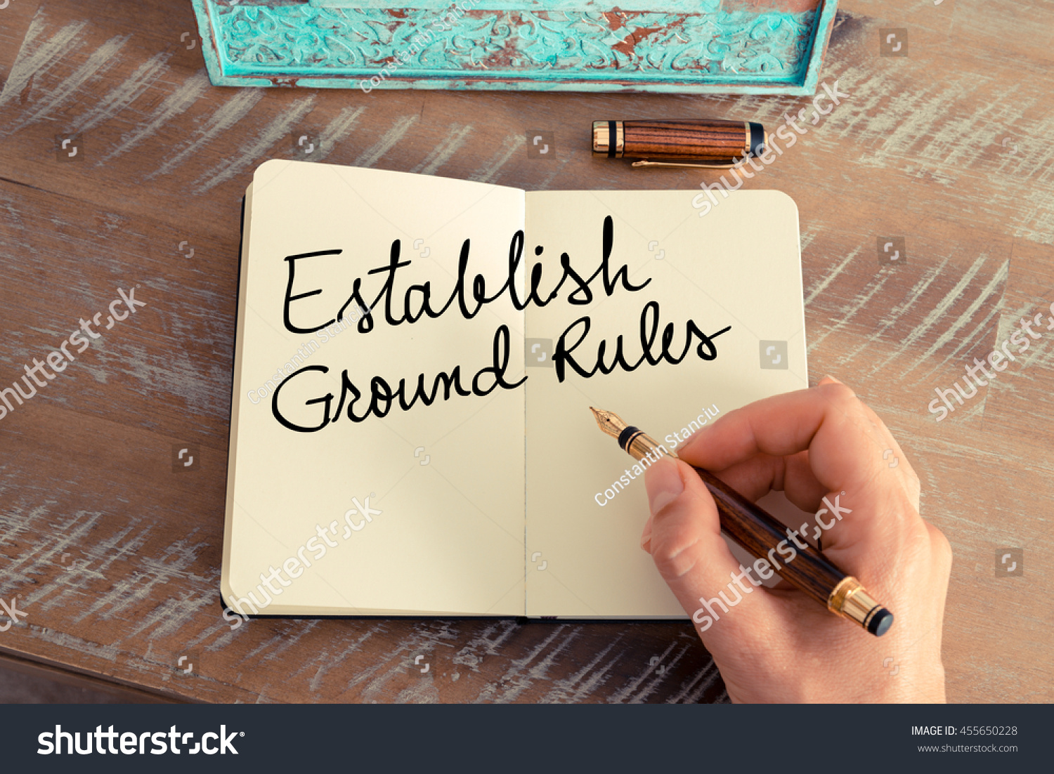 handwritten-text-establish-ground-rules-concept-nh-c-s-n455650228