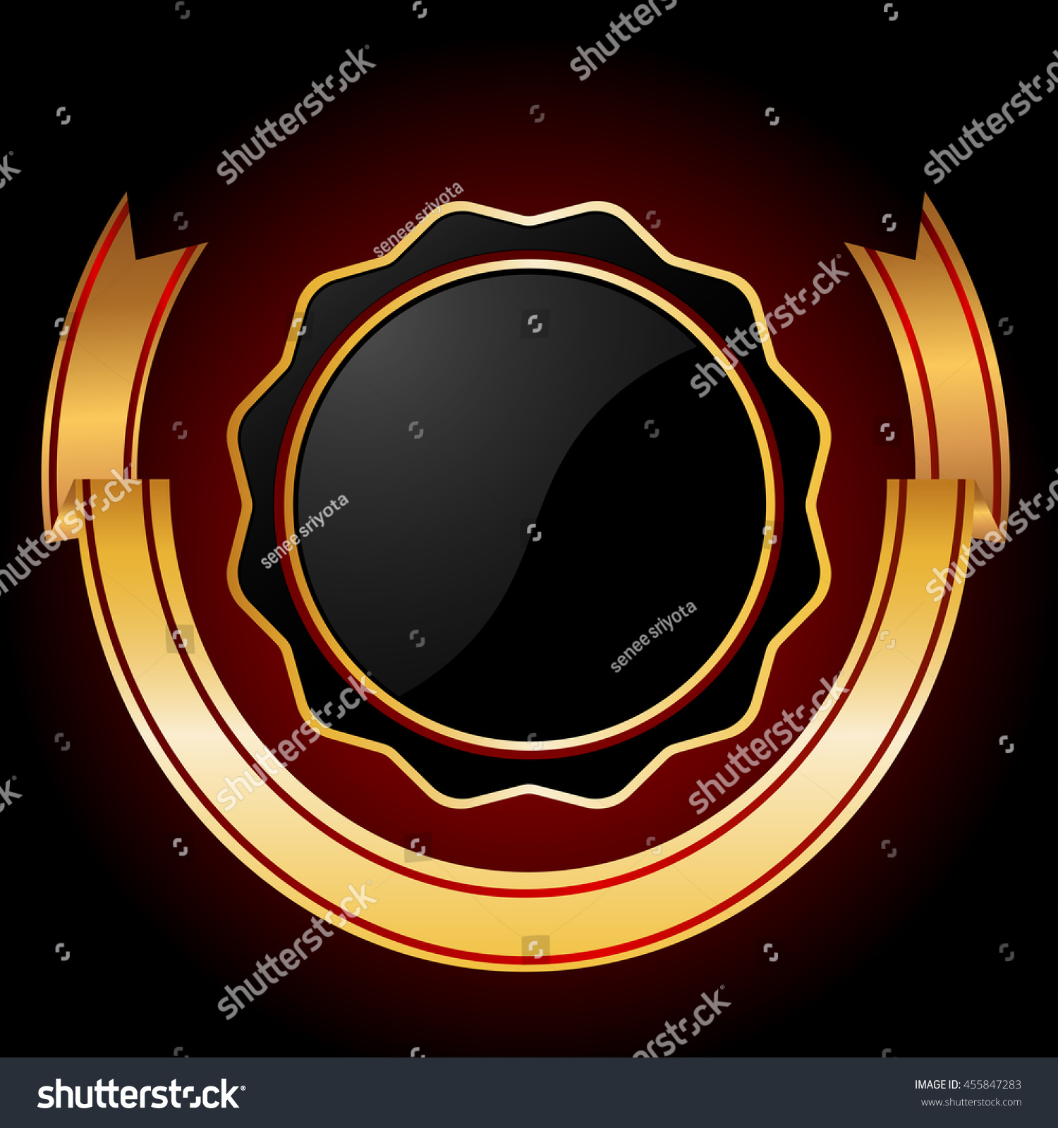 Blank Gold Medal Award Vector Illustration Stock Vector Royalty Free Shutterstock