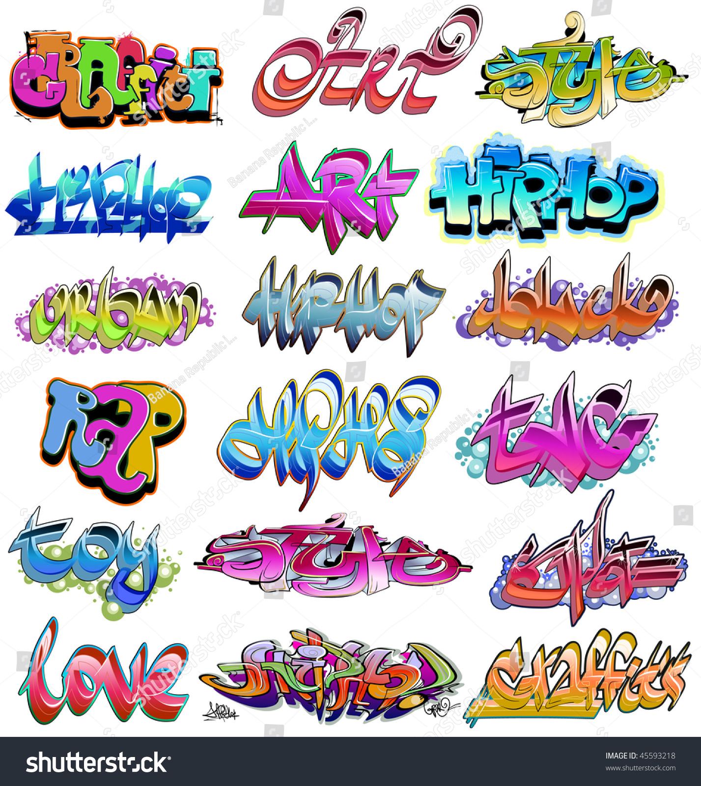 Граффити алфавит хип хоп стиль