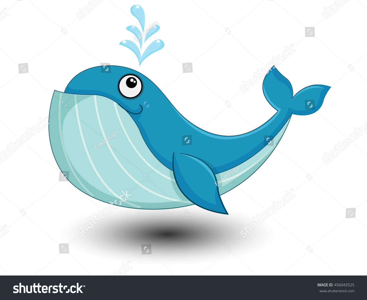 Cute Whale Cartoon Vector Stock Vector (Royalty Free) 456043525 ...