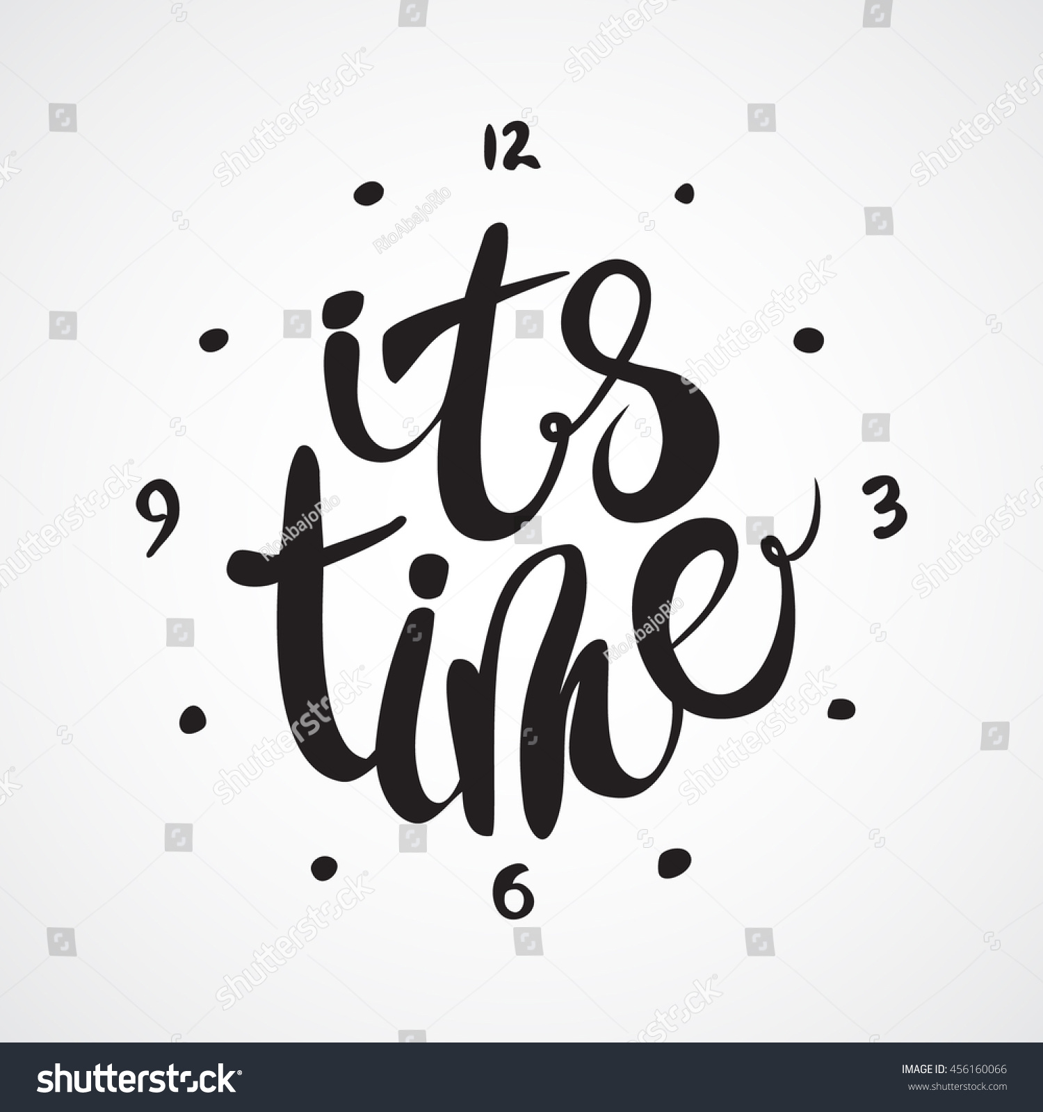 Time Motivational Poster Hand Lettering Vector Stock Vector (Royalty ...