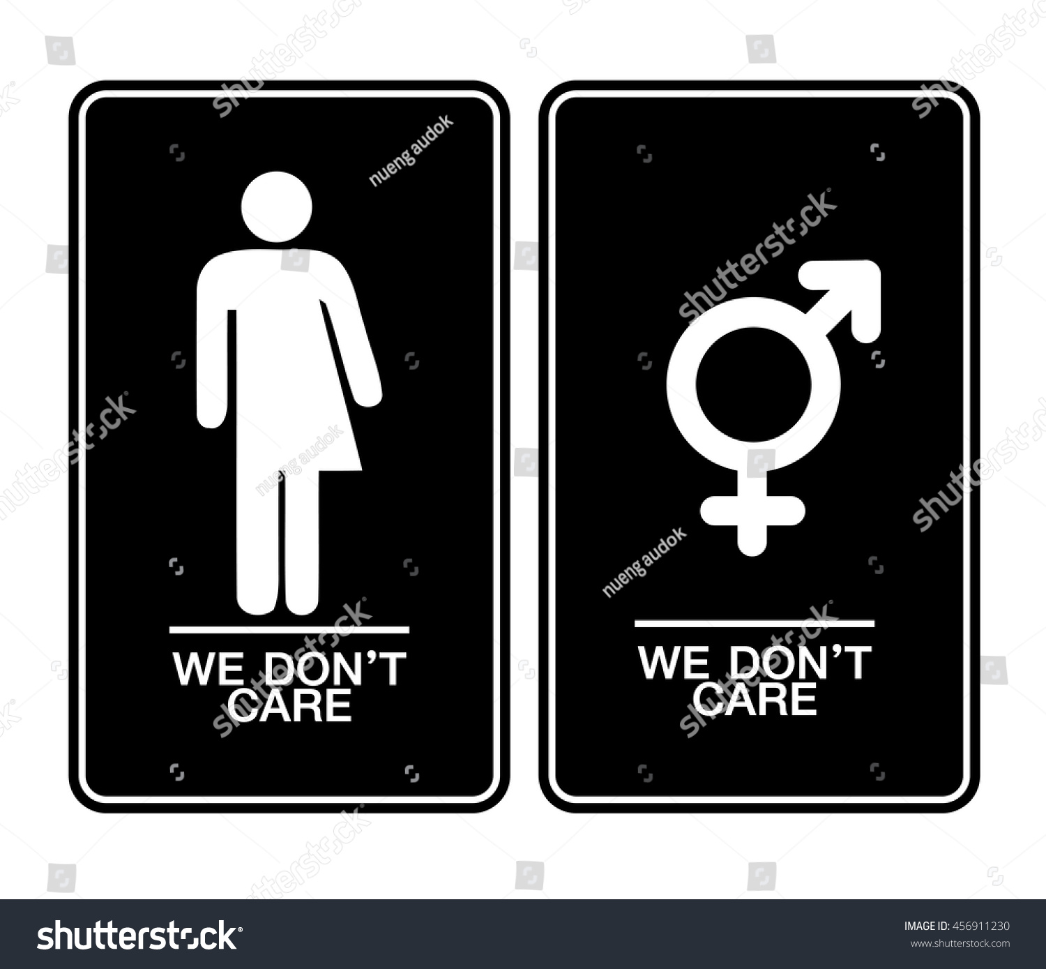 All Gender Restroom Sign Male Female Stock Vector Royalty Free 456911230 Shutterstock 2838