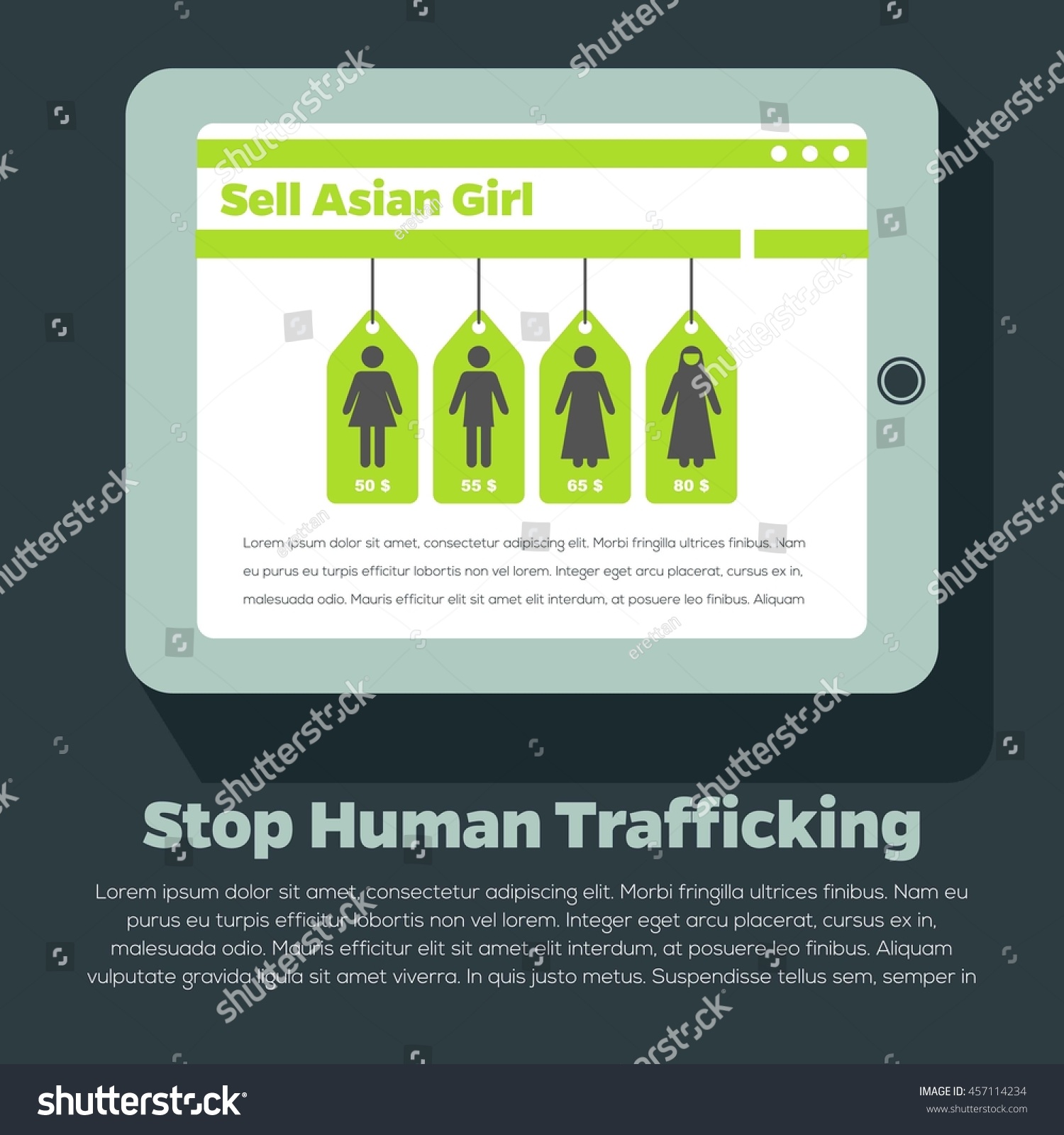 Anti Human Trafficking Campaign Vector Template Stock Vector Royalty Free Shutterstock