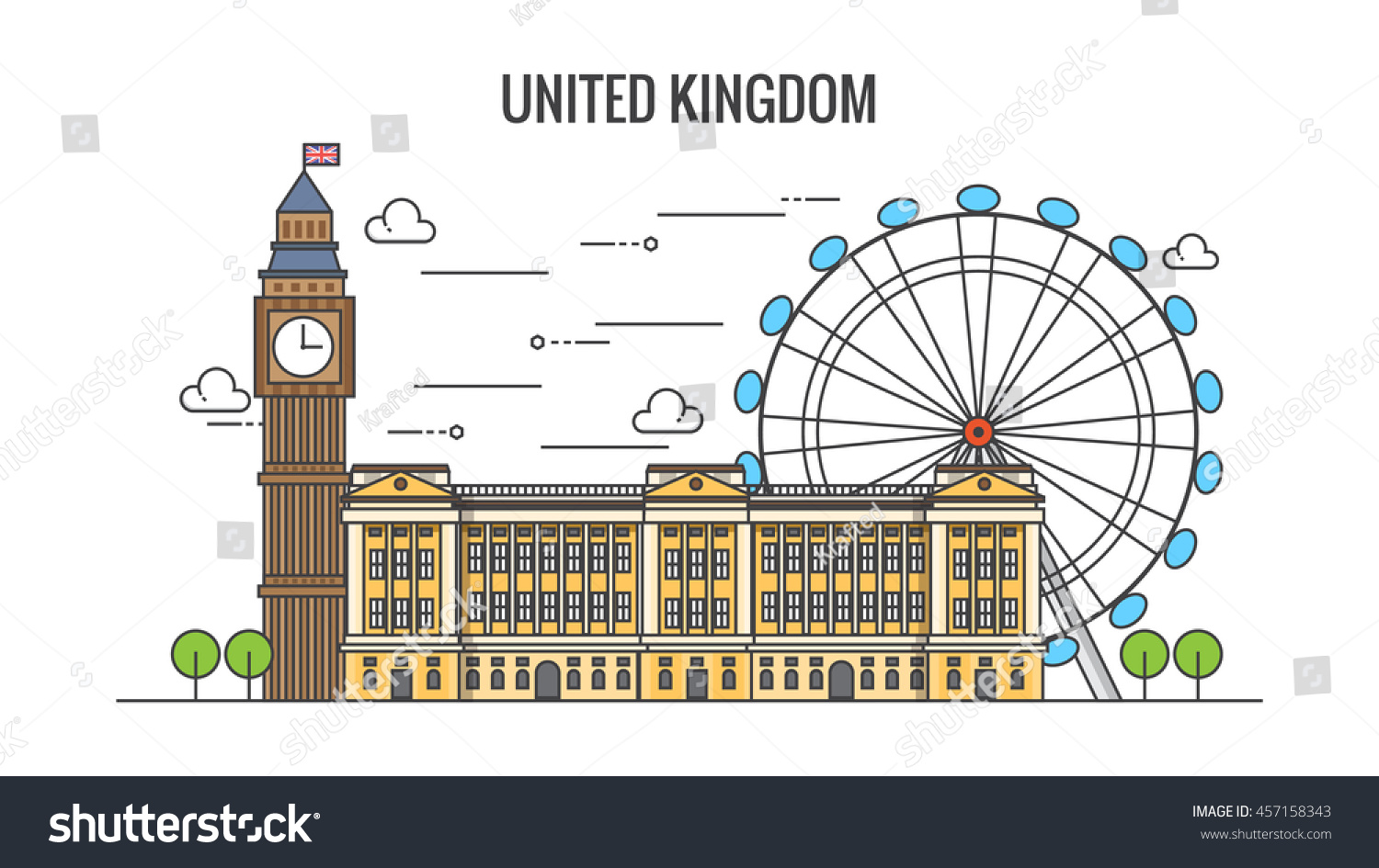 London Eye рисунок