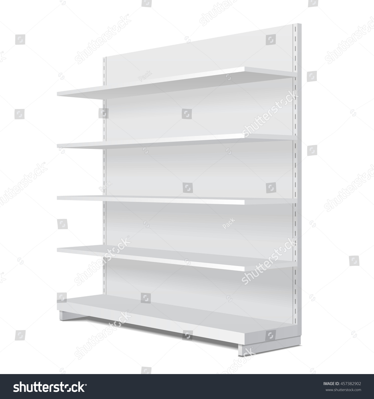 Long Blank Empty Showcase Display Retail Stock Vector (Royalty Free ...