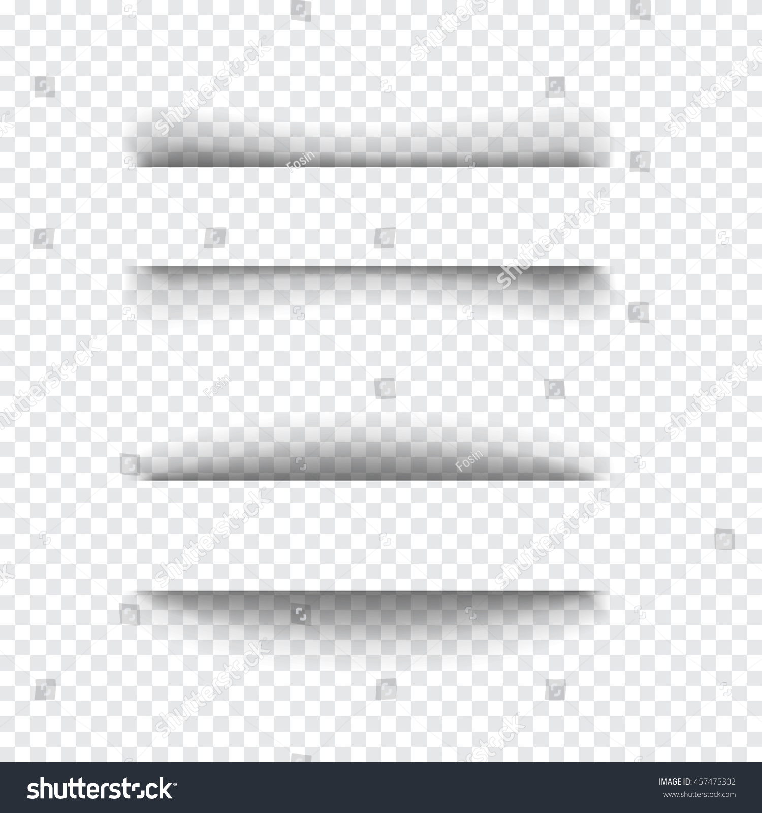 Transparent Realistic Paper Shadow Effect Web Stock Vector (Royalty ...