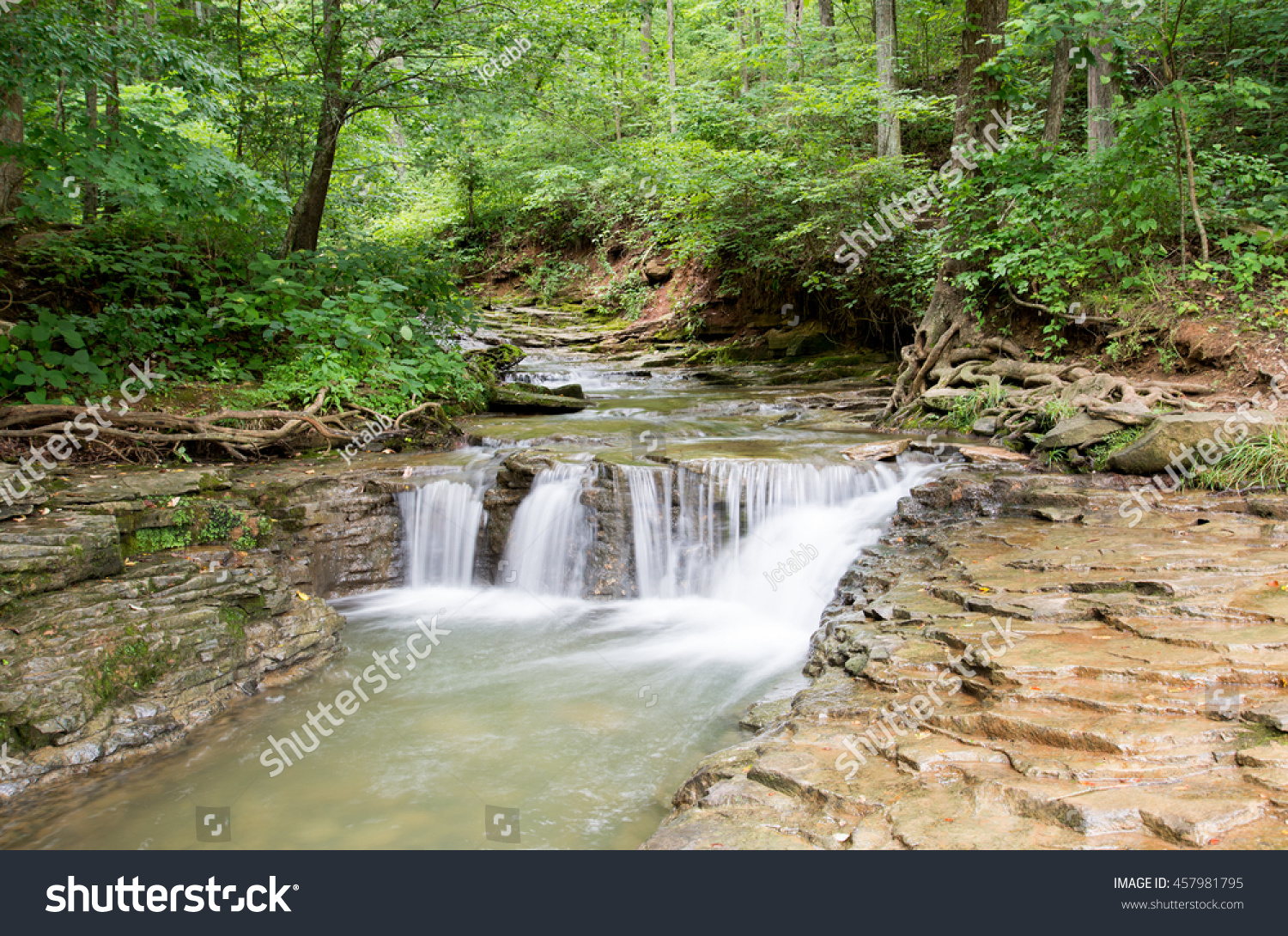 Waterfall Saunders Springs Radcliff Kentucky Stock Photo 457981795 ...