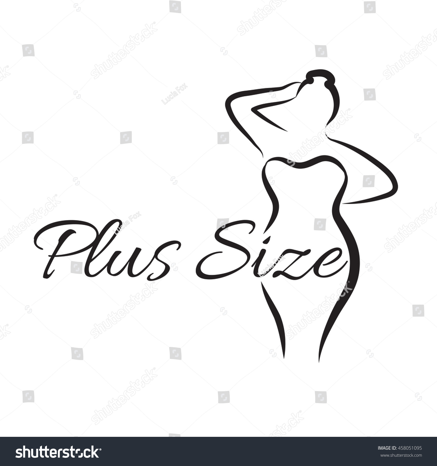 Logo Plus Size Woman Curvy Woman Stock Vector Royalty Free 458051095