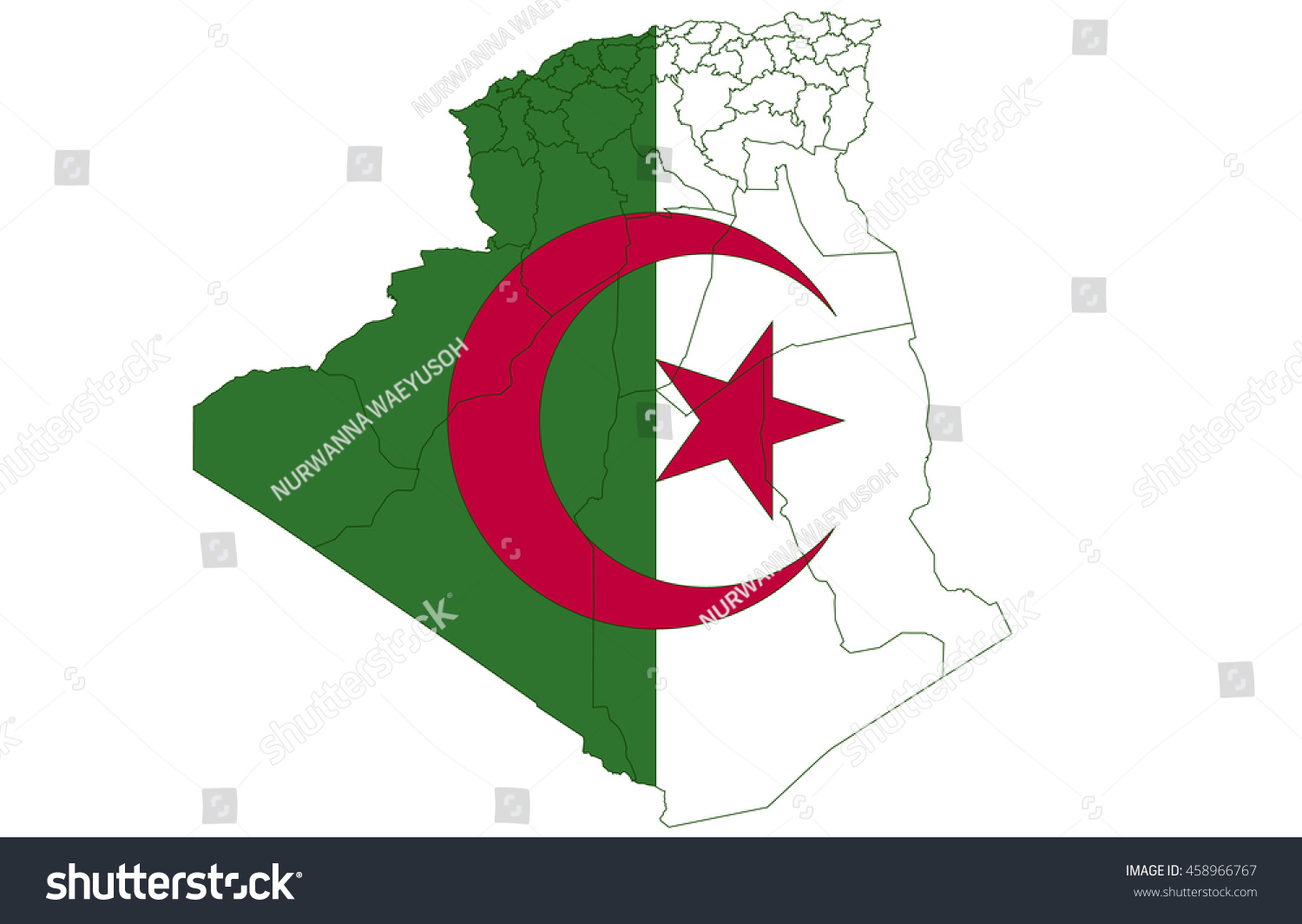 Map Algeria Vector Illustration Stock Vector Royalty Free 458966767   Stock Vector Map Of Algeria Vector Illustration 458966767 