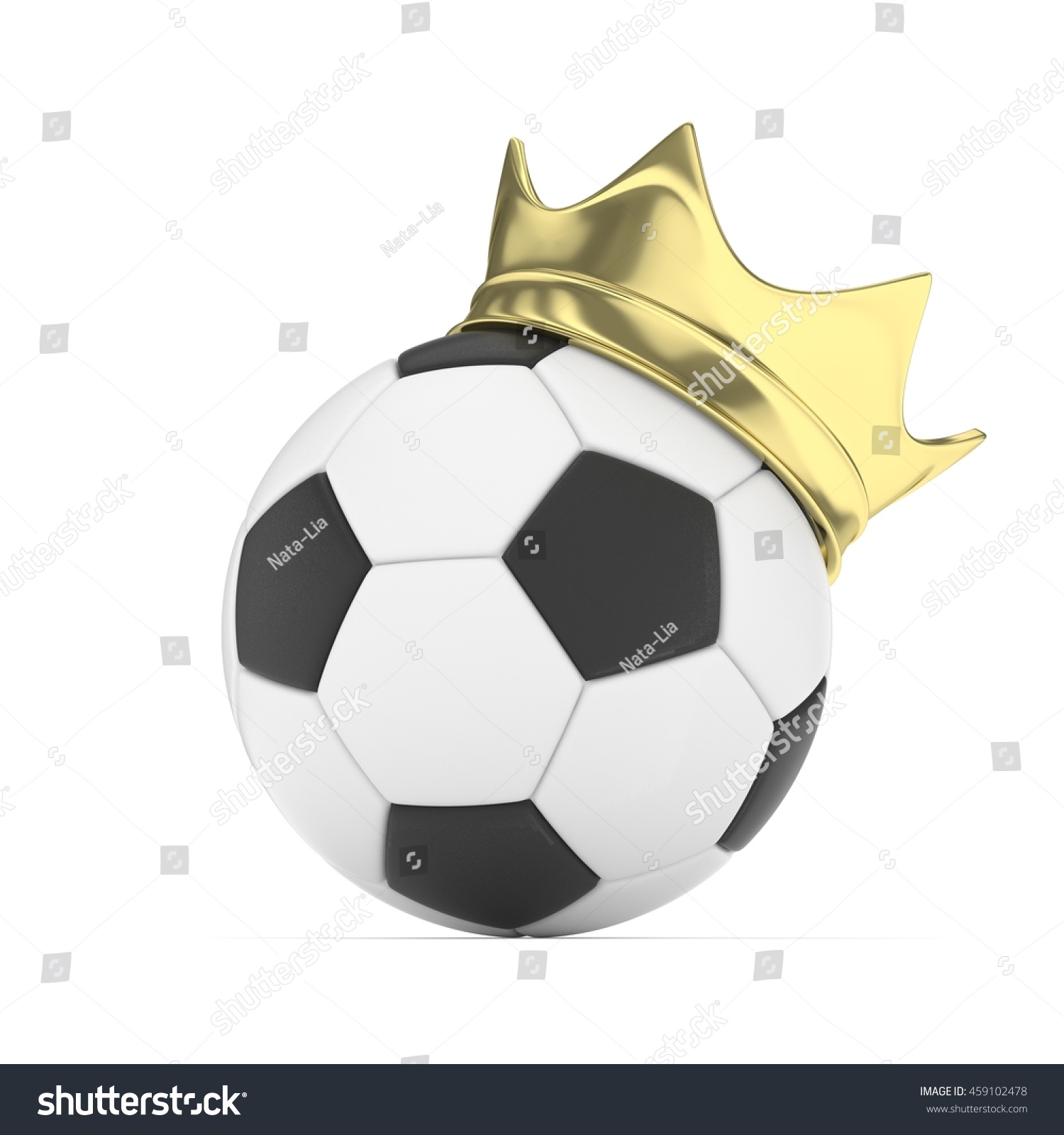 Soccer Ball Golden Royal Crown Symbol Stock Illustration 459102478 