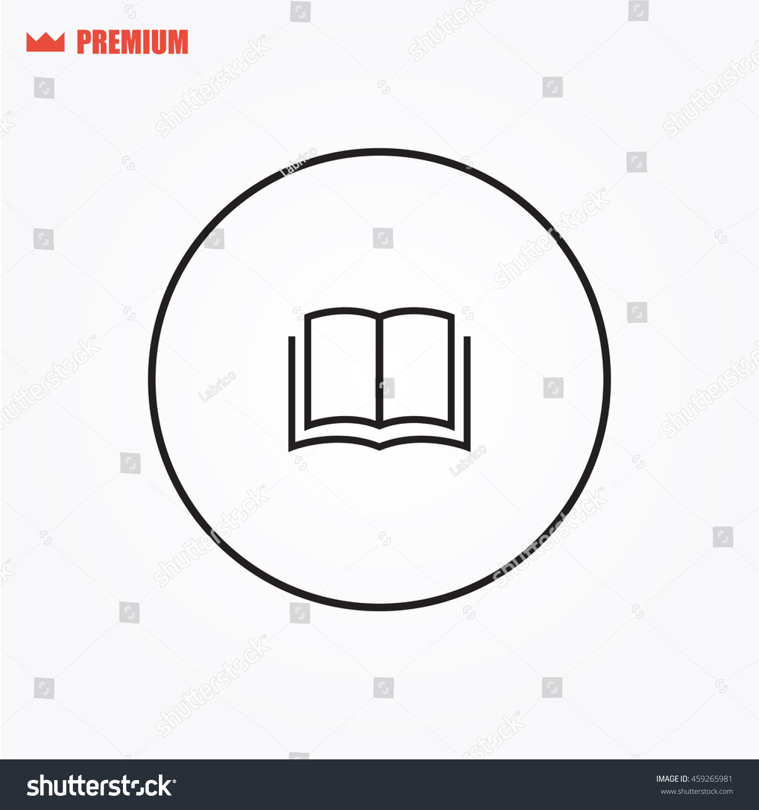 Rounded Vector Open Book Icon Stock Vector (Royalty Free) 459265981 ...