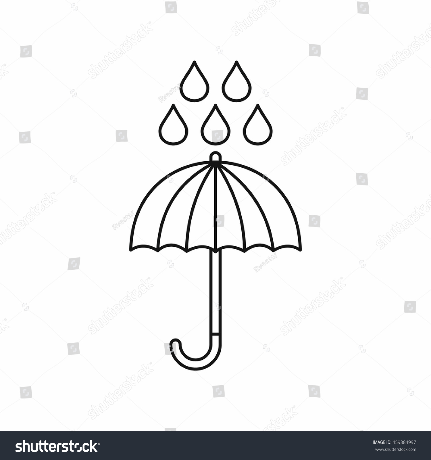 umbrella raindrops clipart