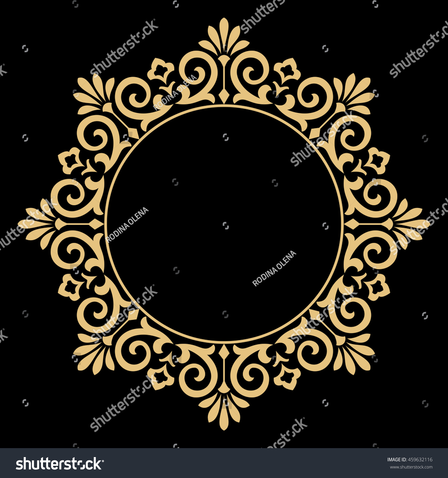 Decorative Line Art Frame Design Template Stock Illustration 459632116 