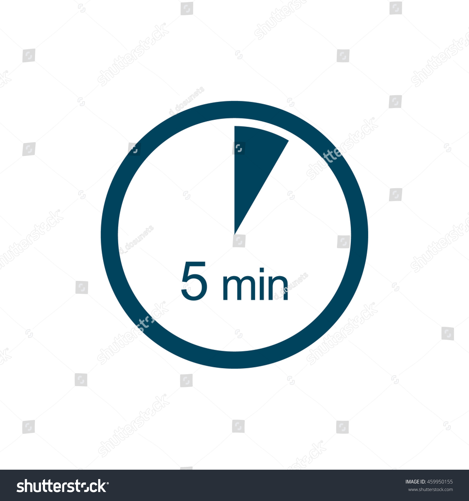 Timer Icon 5 Min Stock Vector (Royalty Free) 459950155 | Shutterstock