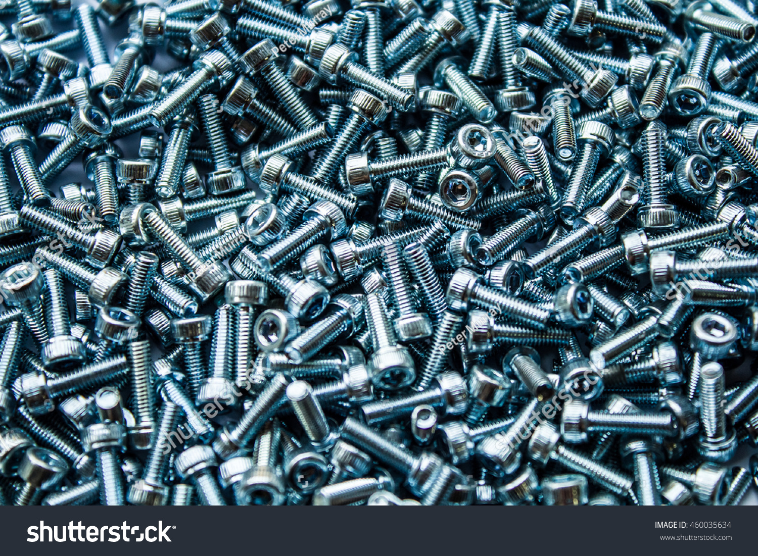 One Thousand Bolts Screws Fasteners Pile Stock Photo 460035634