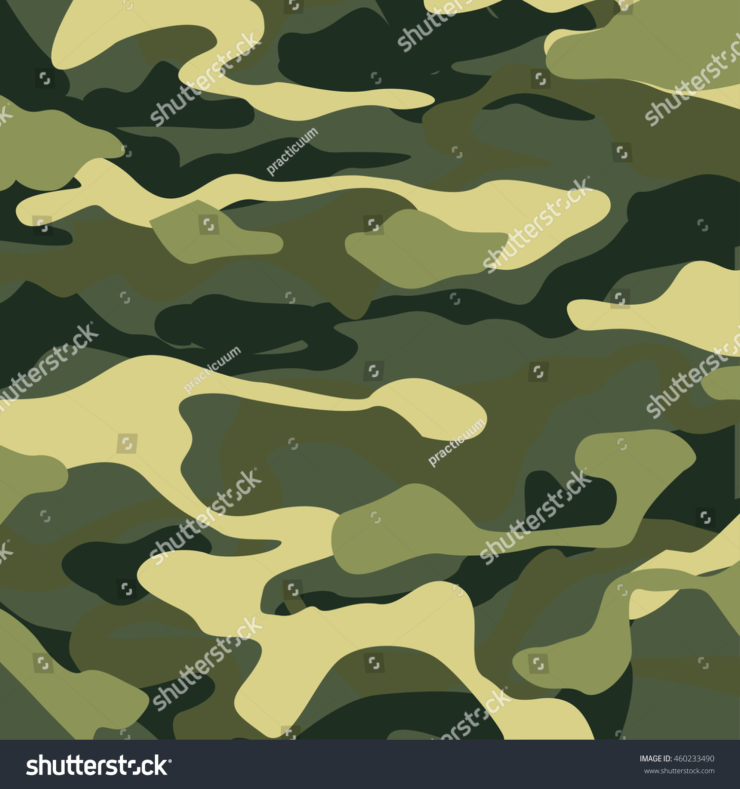 Camouflage Pattern Background Stock Vector (Royalty Free) 460233490 ...