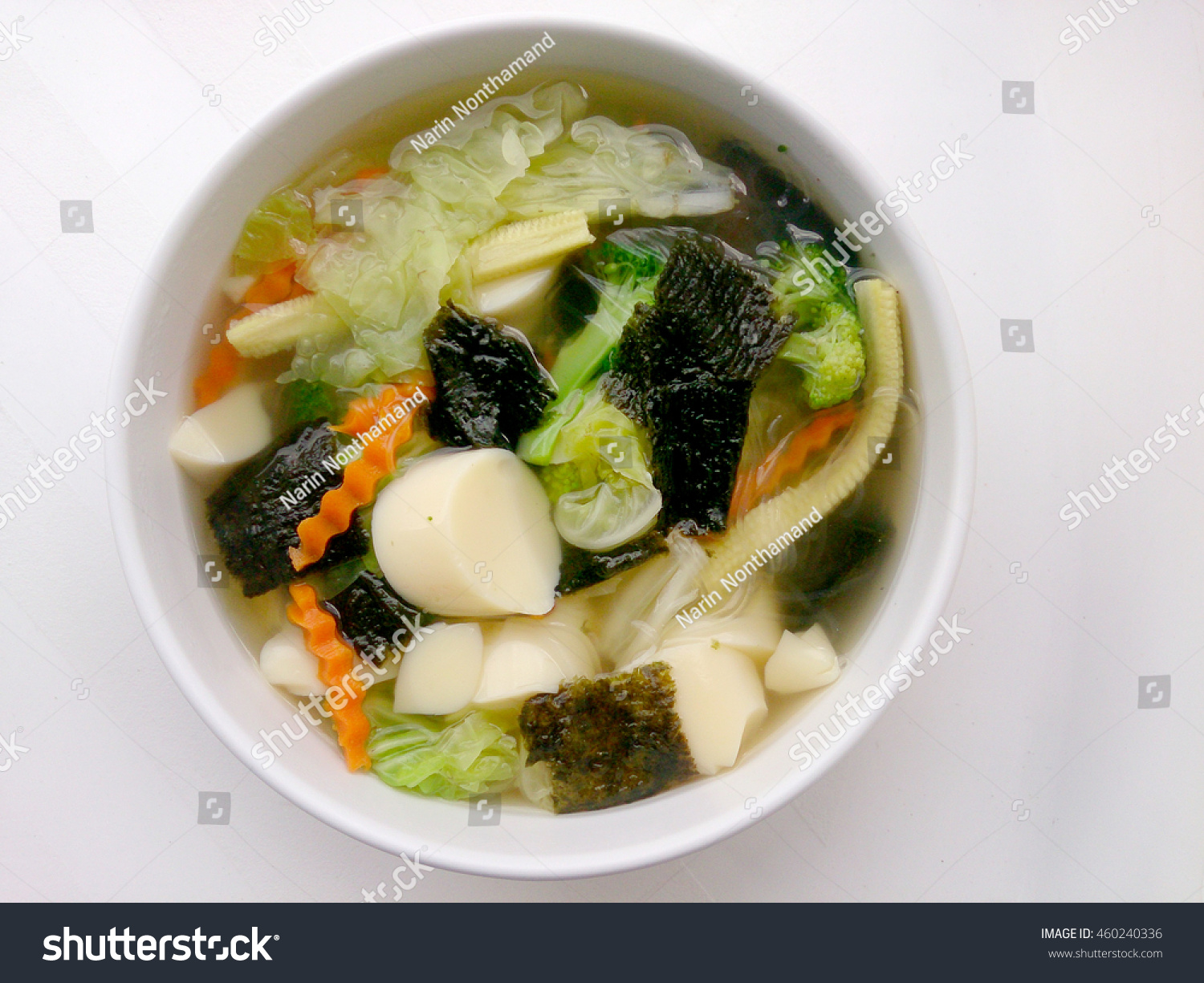 bean curd vegetable soup