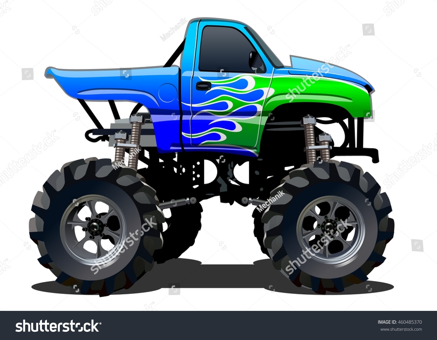 Cartoon Monster Truck Available Eps10 Separated Stock Vector (Royalty ...