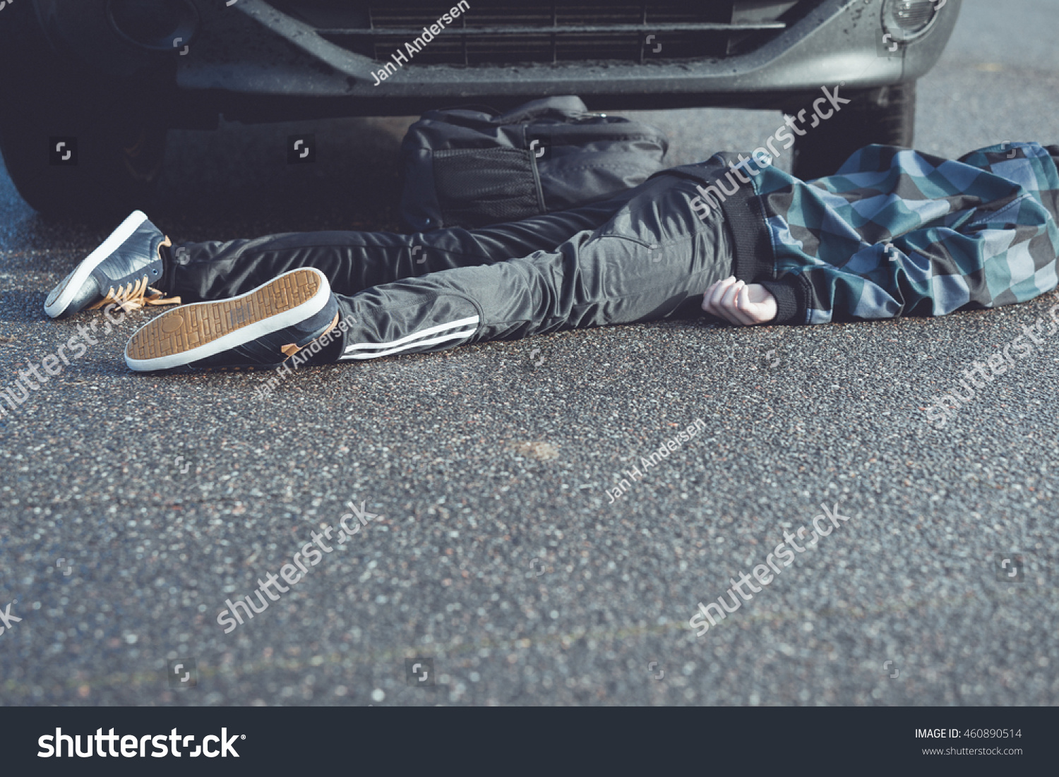 Close Unrecognizable Car Accident Fatality Bottom Stock Photo 460890514 ...