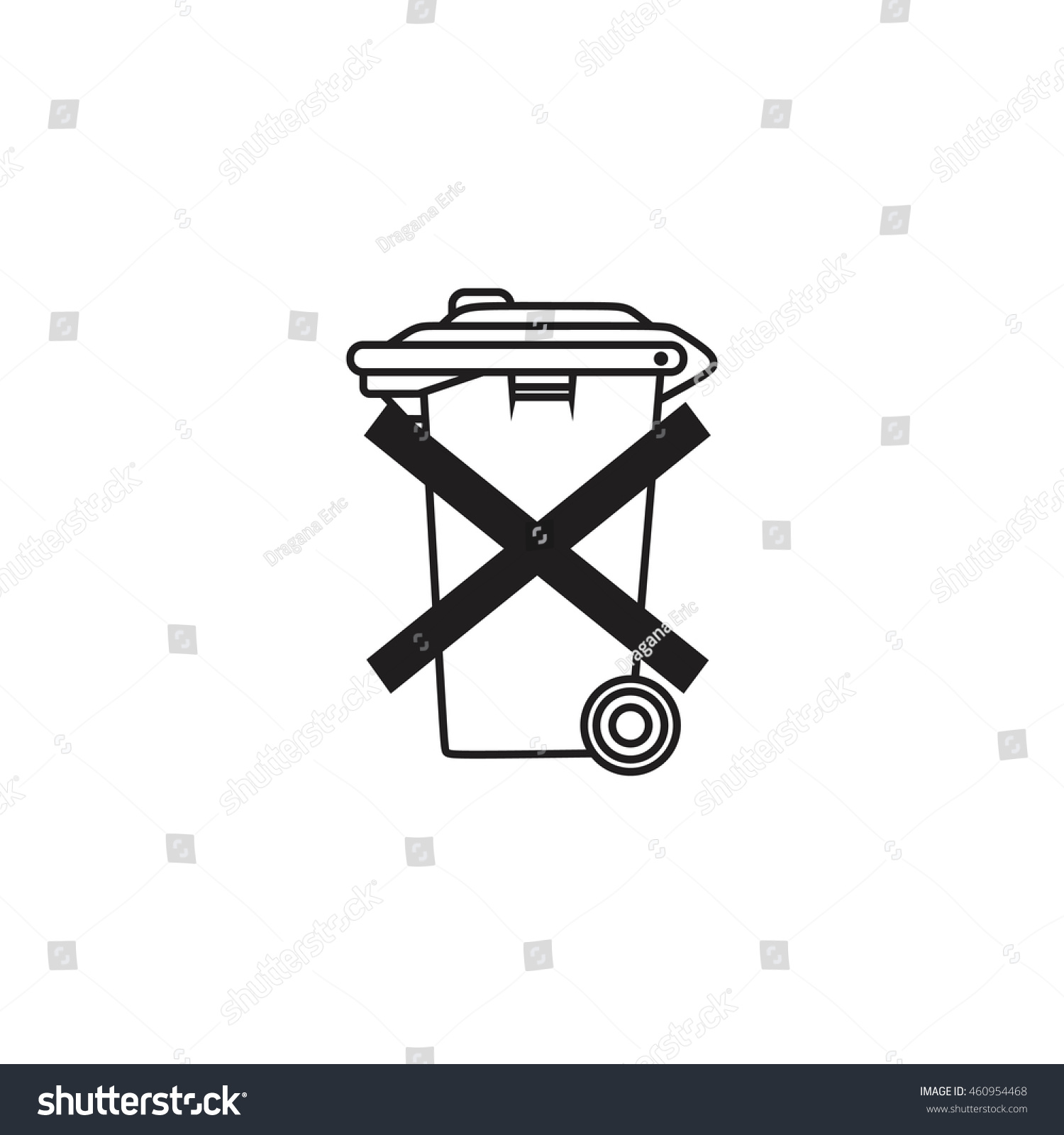 Vektor Stok Do Not Throw Trash Recycle Bin (Tanpa Royalti) 460954468