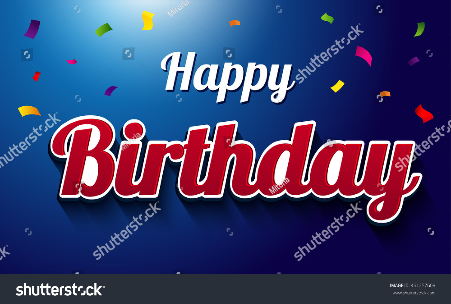 Happy Birthday Greeting Card Vector Illustration Stock Vector (Royalty ...