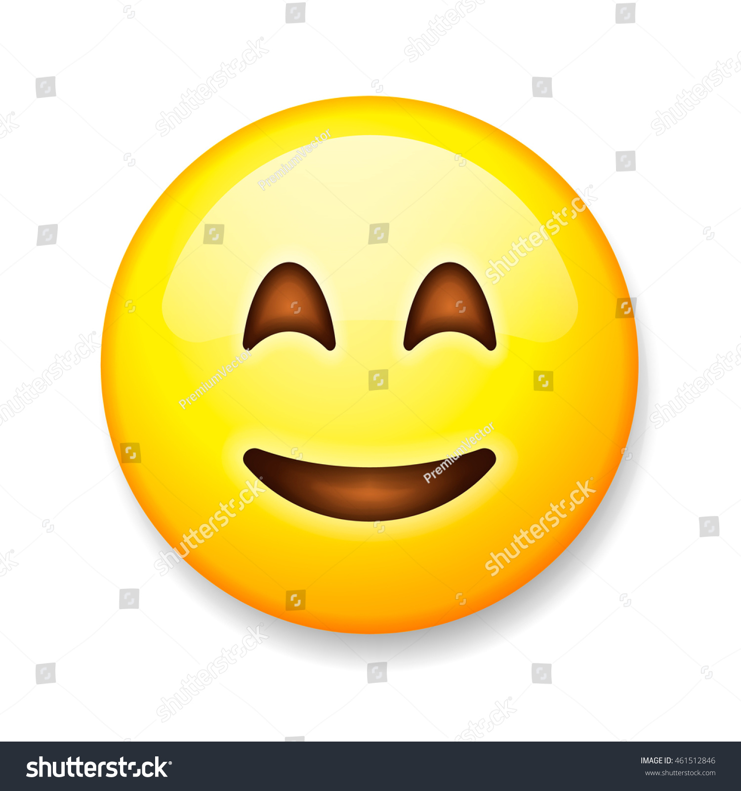 Emoji Isolated On White Background Smiling Stock Vector (Royalty Free ...