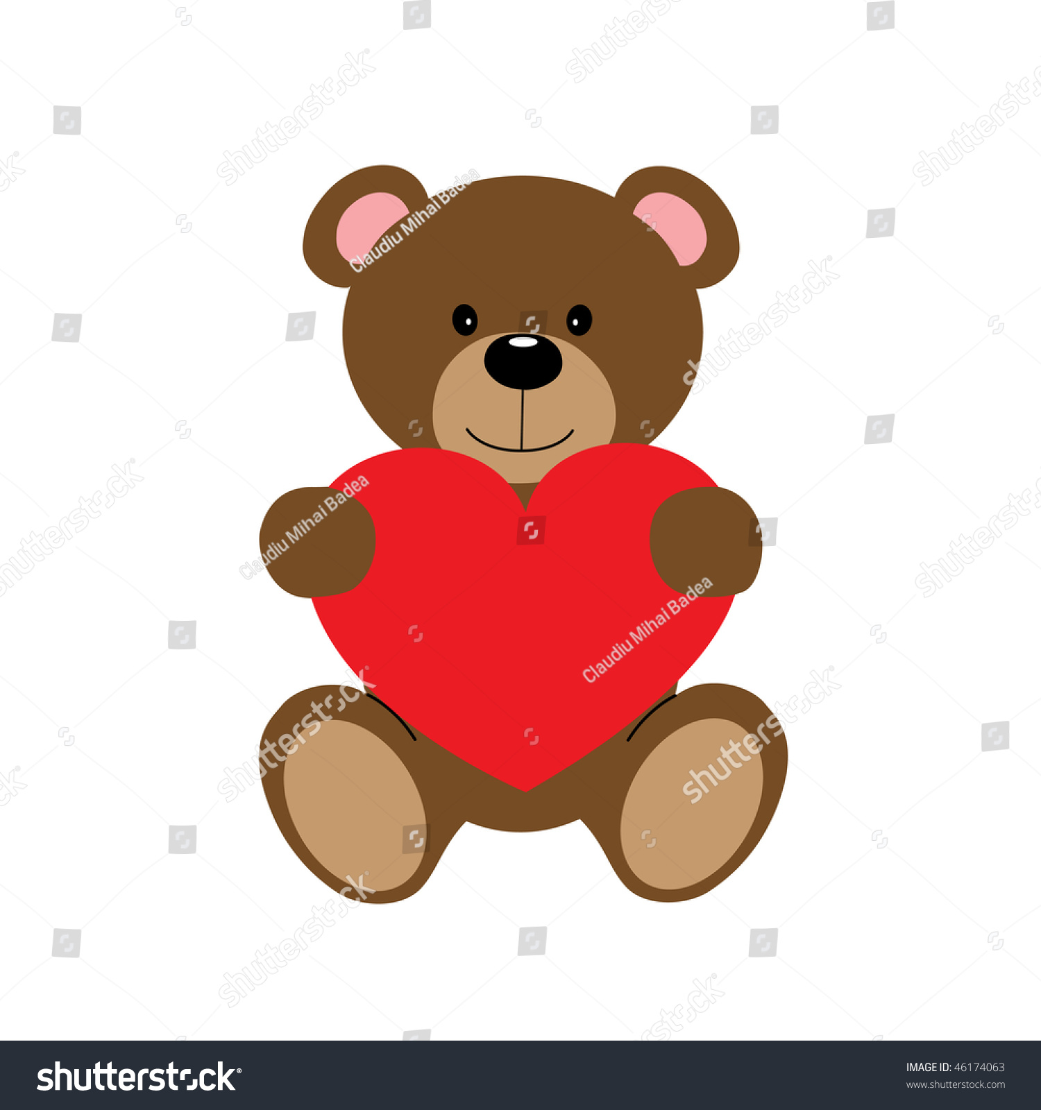 Медвежонок держит сердце