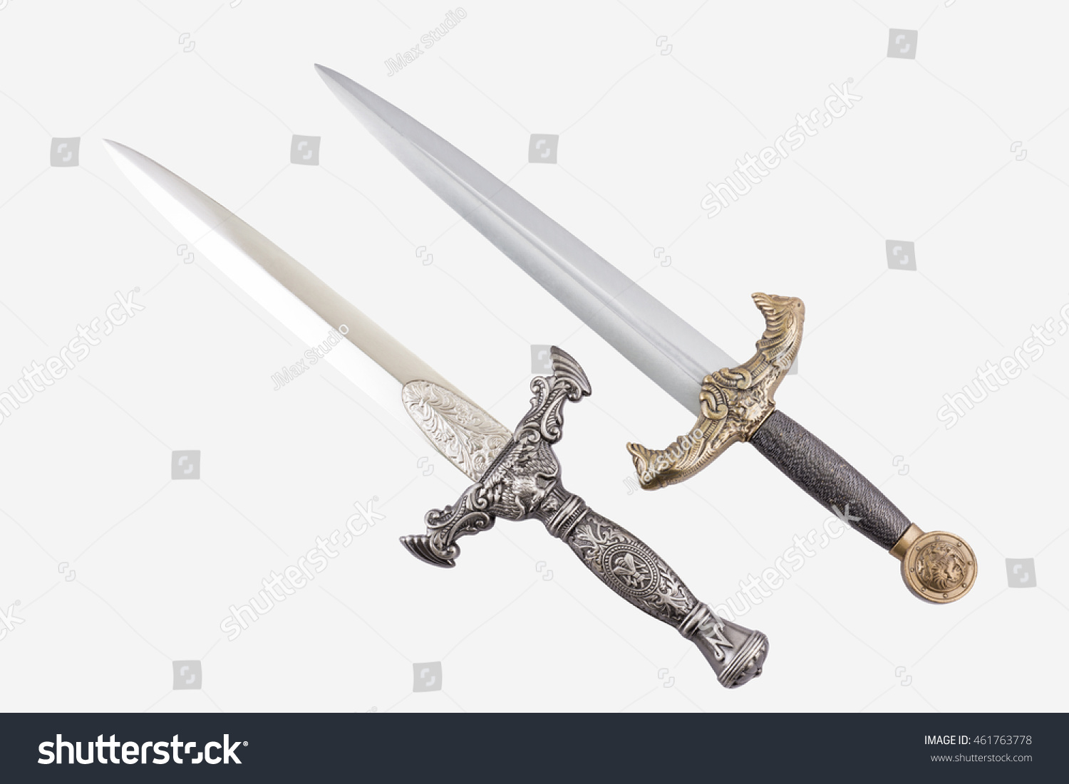 Roman Military Daggers On White Background Stock Photo 461763778 ...