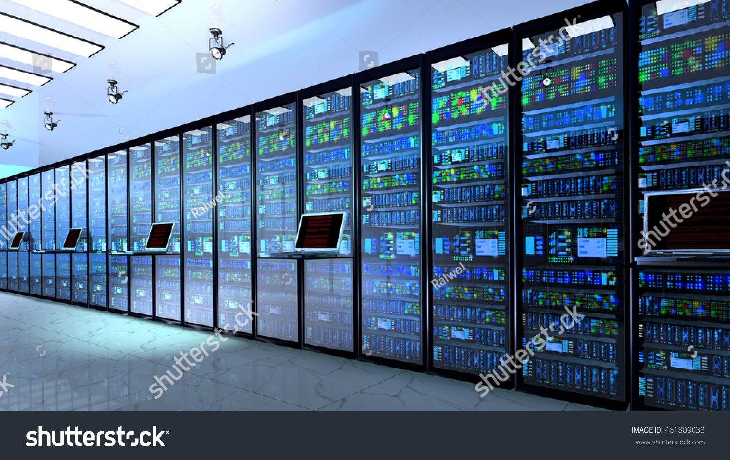 Blackout Server Roomcreative Business Web Stock