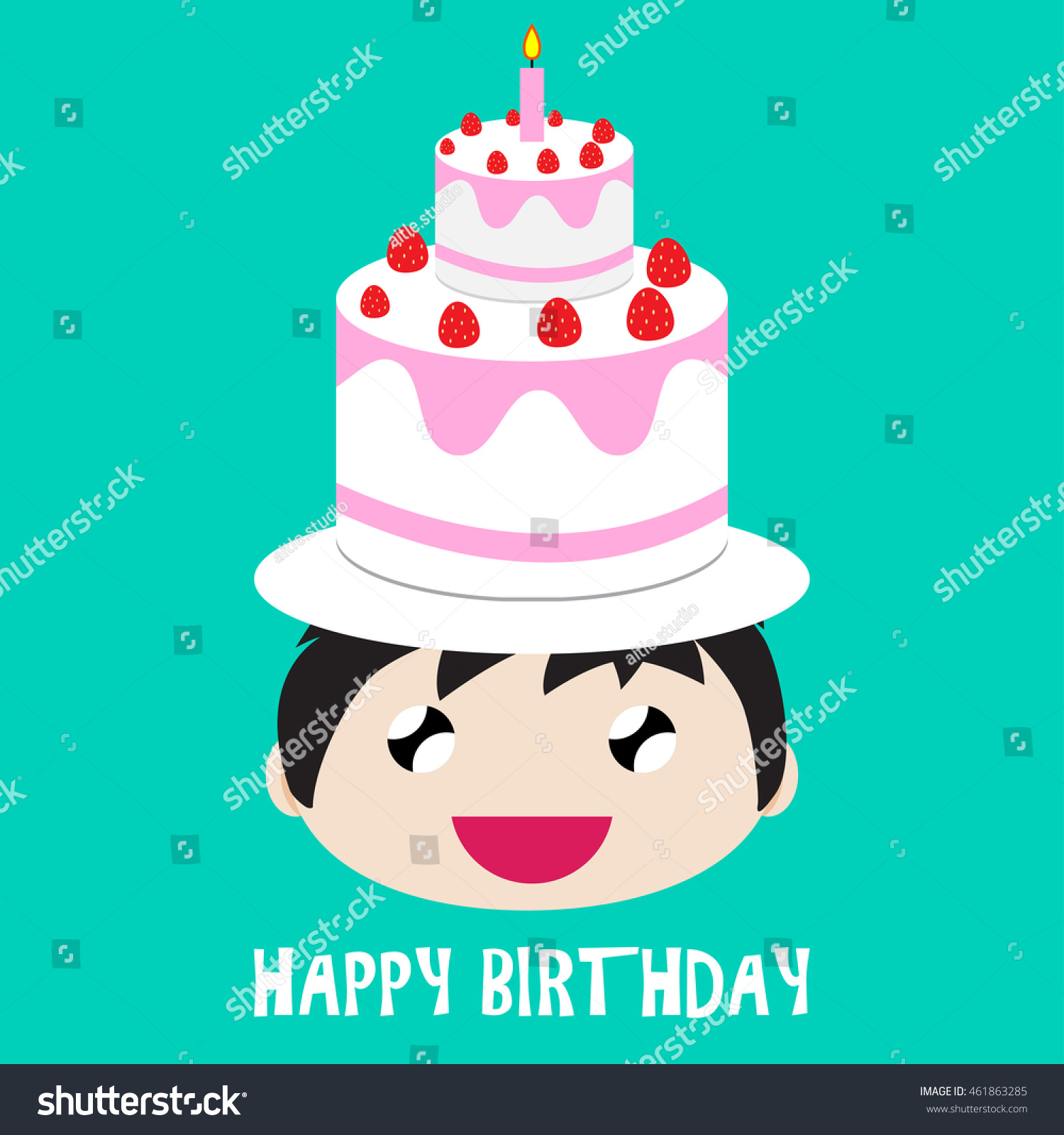 Vector Illustration Cute Cartoon Kid Character Stock Vector (Royalty ...