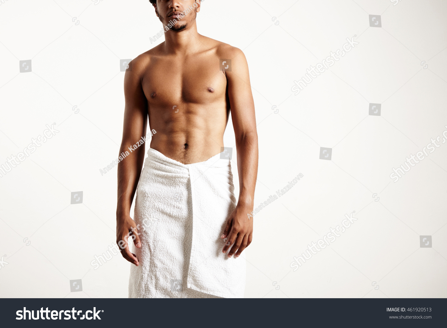 Man wearing modesty pouch