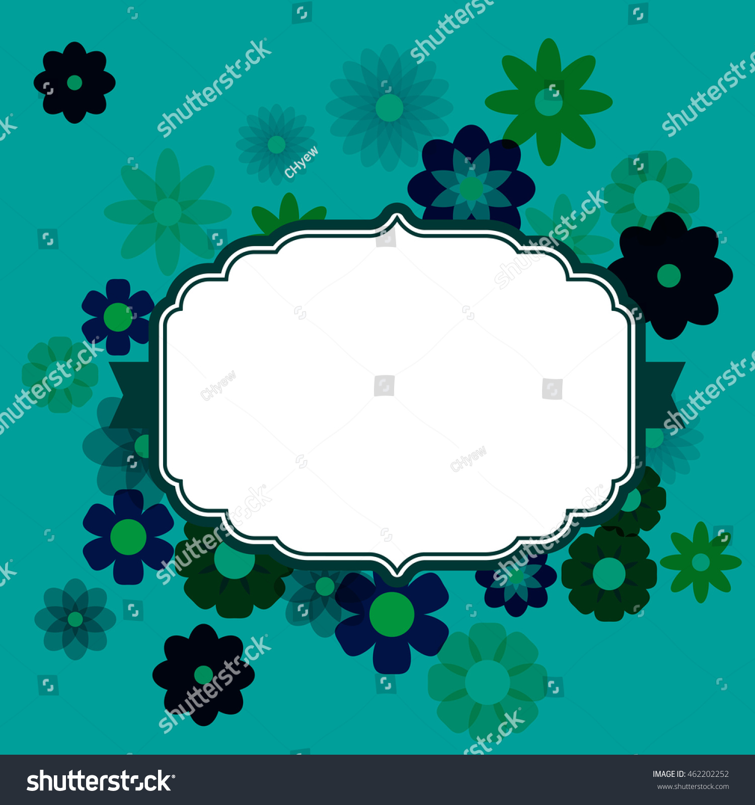 Floral Frame Text Vector Illustration Stock Vector (Royalty Free ...