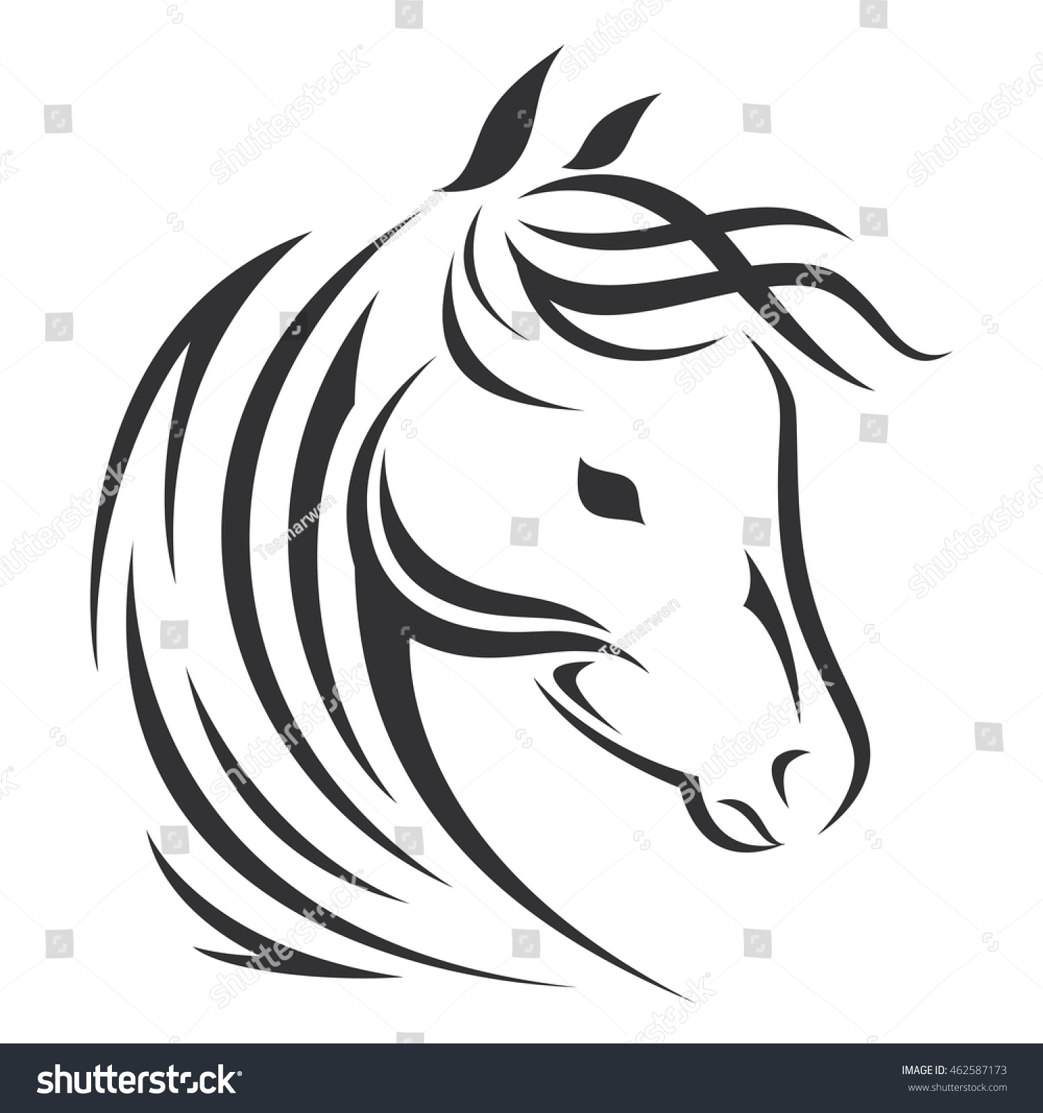 Vector Sign Horse Logo Stock Vector (Royalty Free) 462587173 | Shutterstock