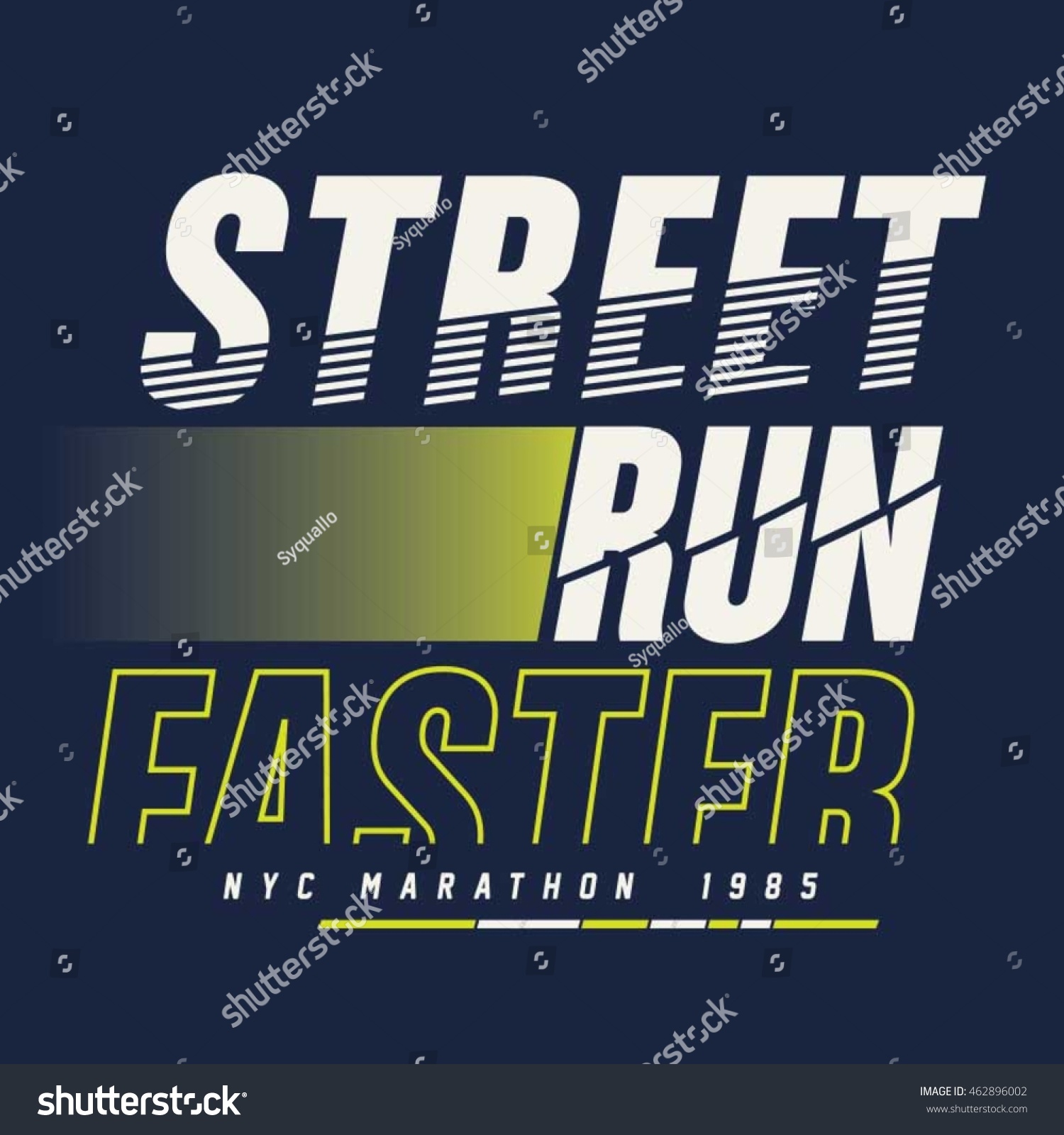 Run Marathon Sport Typography Tshirt Graphics Stock Vector (Royalty ...