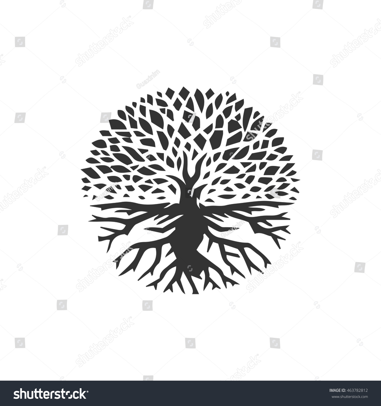 Landscape Design Creative Vector Concept Tree Stock Vector (Royalty ...