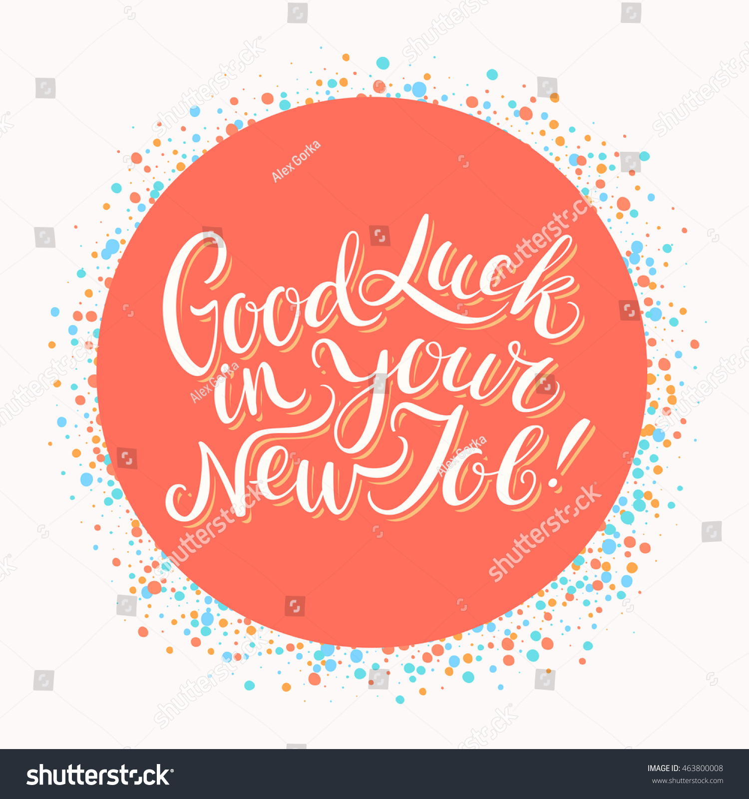 Good Luck Your New Job Stock Vector (Royalty Free) 463800008 | Shutterstock