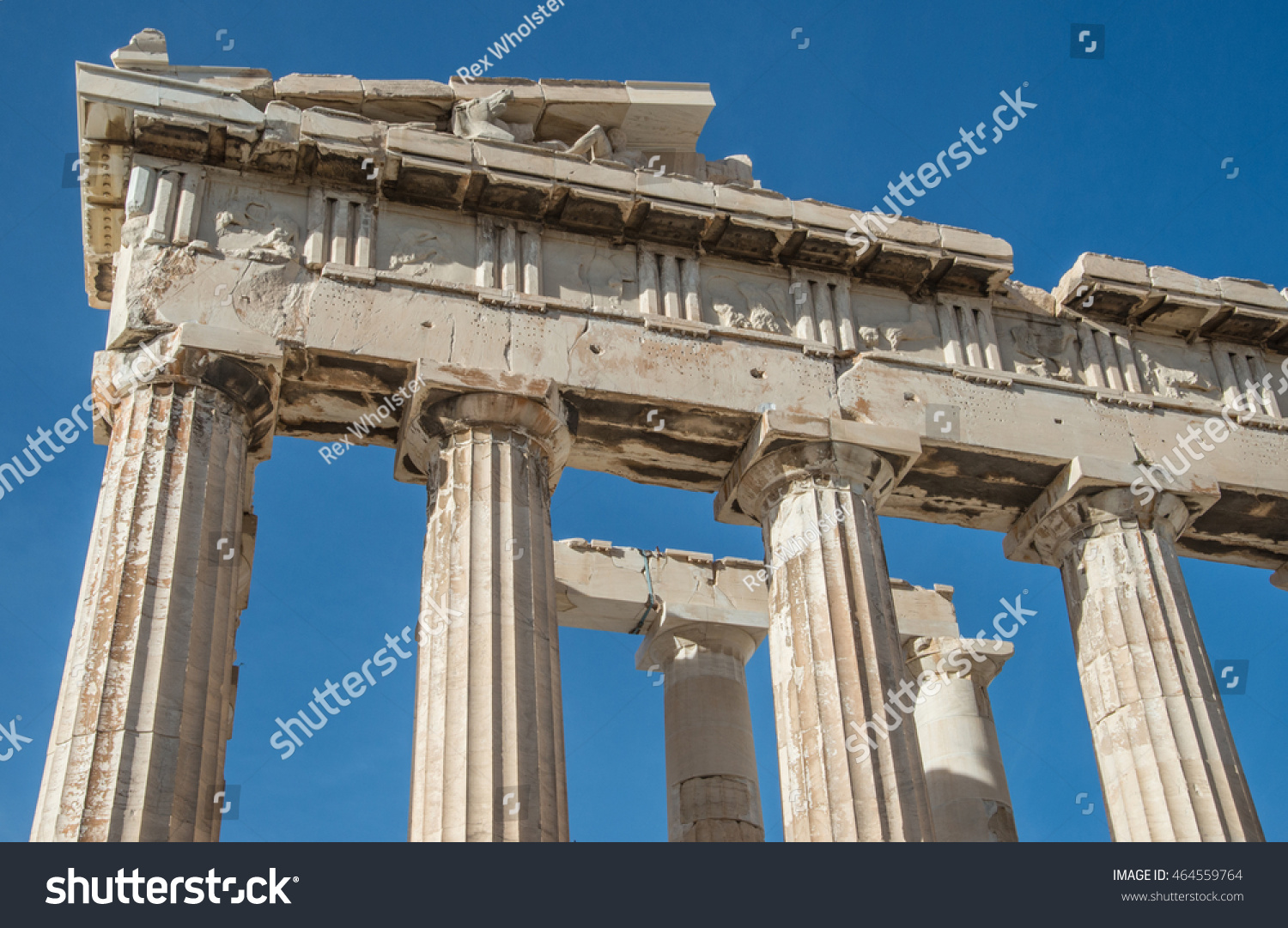 Ancient Greek Parthenon Athens Acropolis Stock Photo 464559764 ...