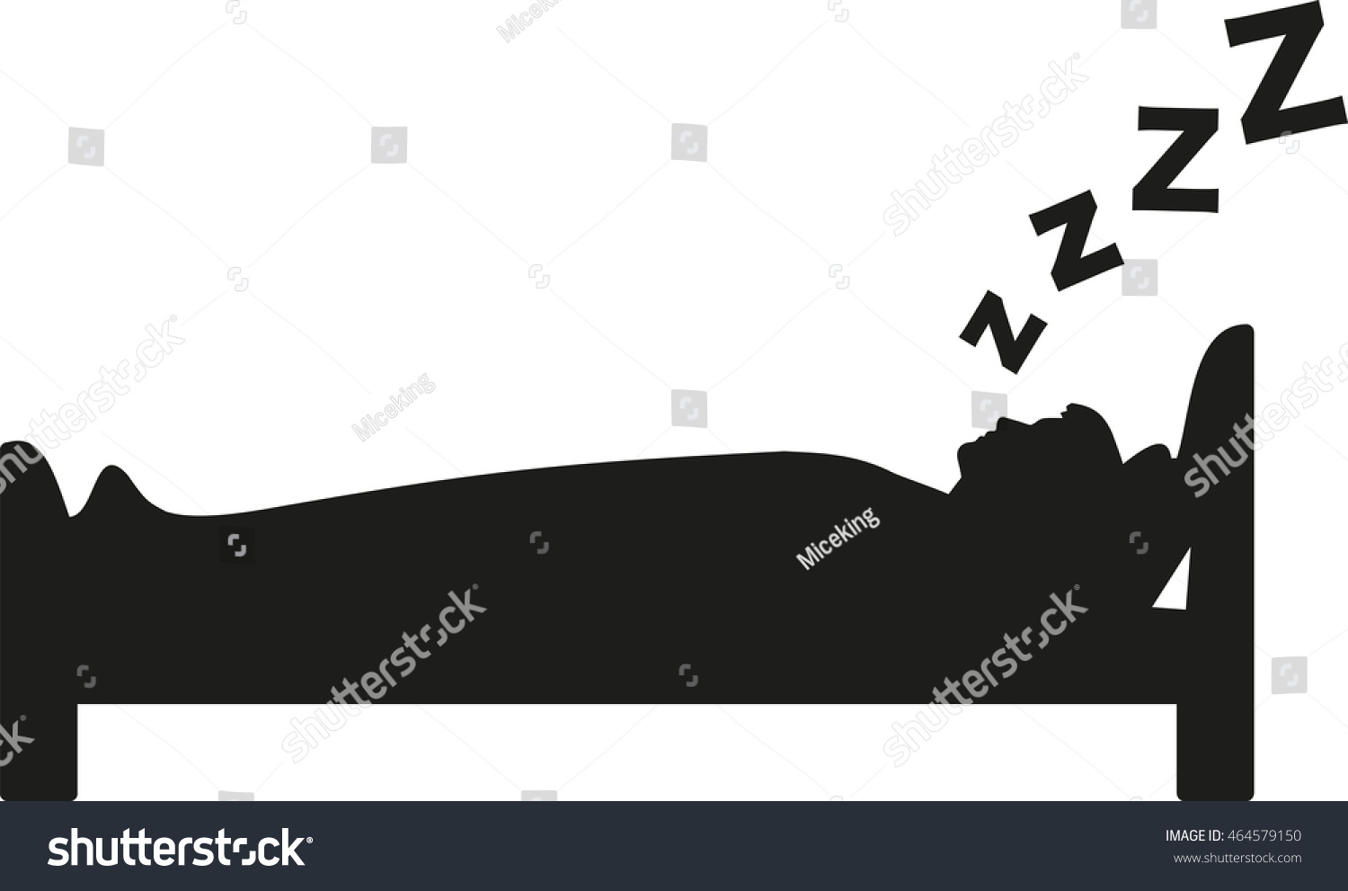 Силуэт спящего человека