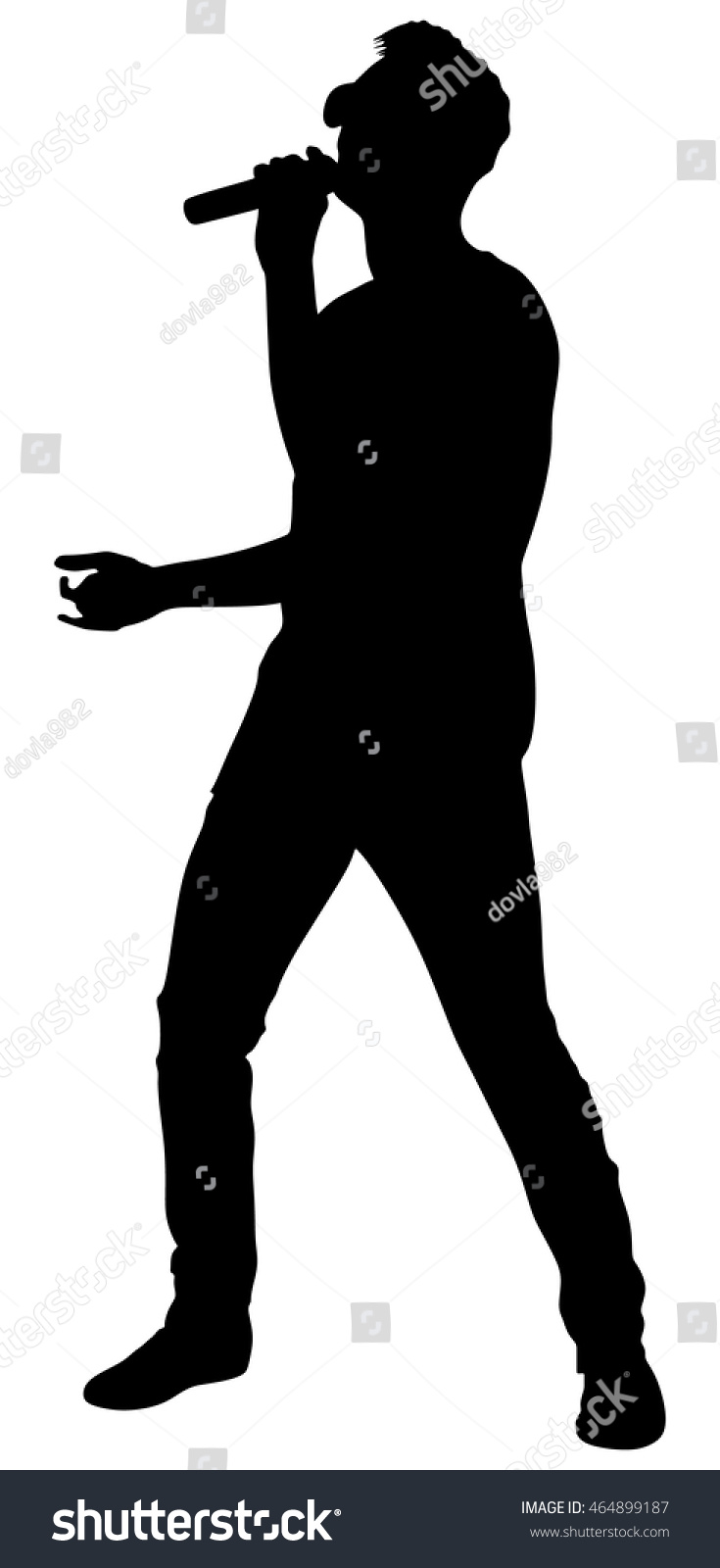 Popular Singer Super Star Vector Silhouette Stock Vector (Royalty Free ...